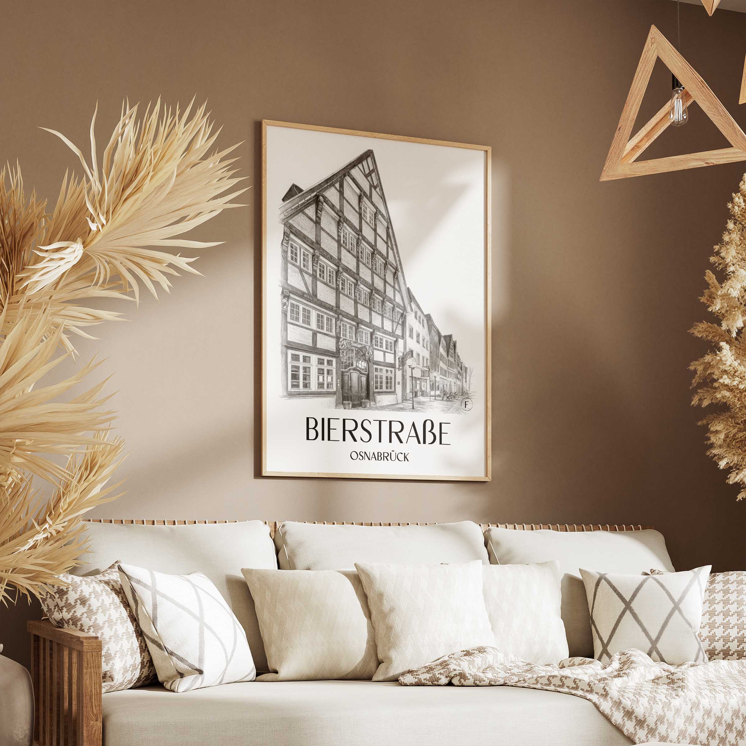 bierstraße-osnabrück-deutschland-poster-bleistift-zeichnung-drawing