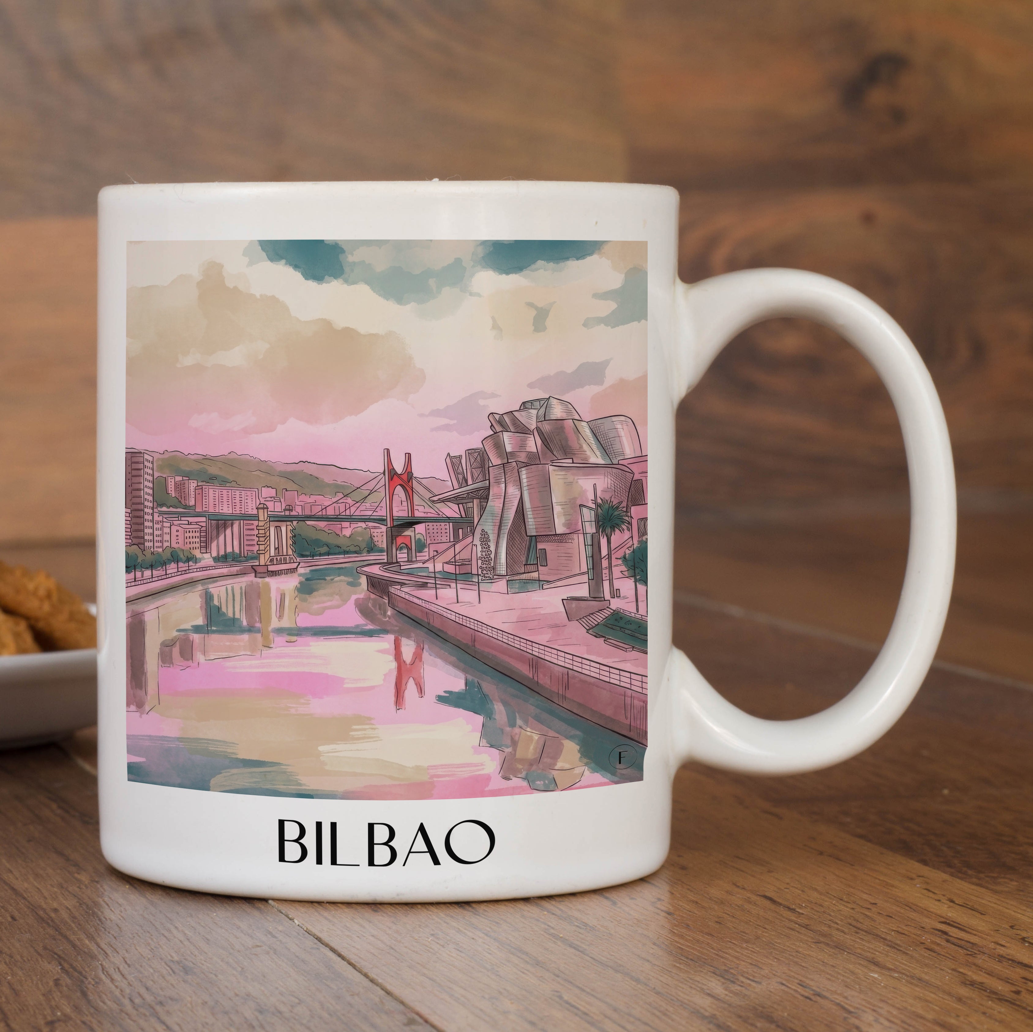 bilbao-spanien-spanien-kaffeebecher-aquarell-pink-rosa