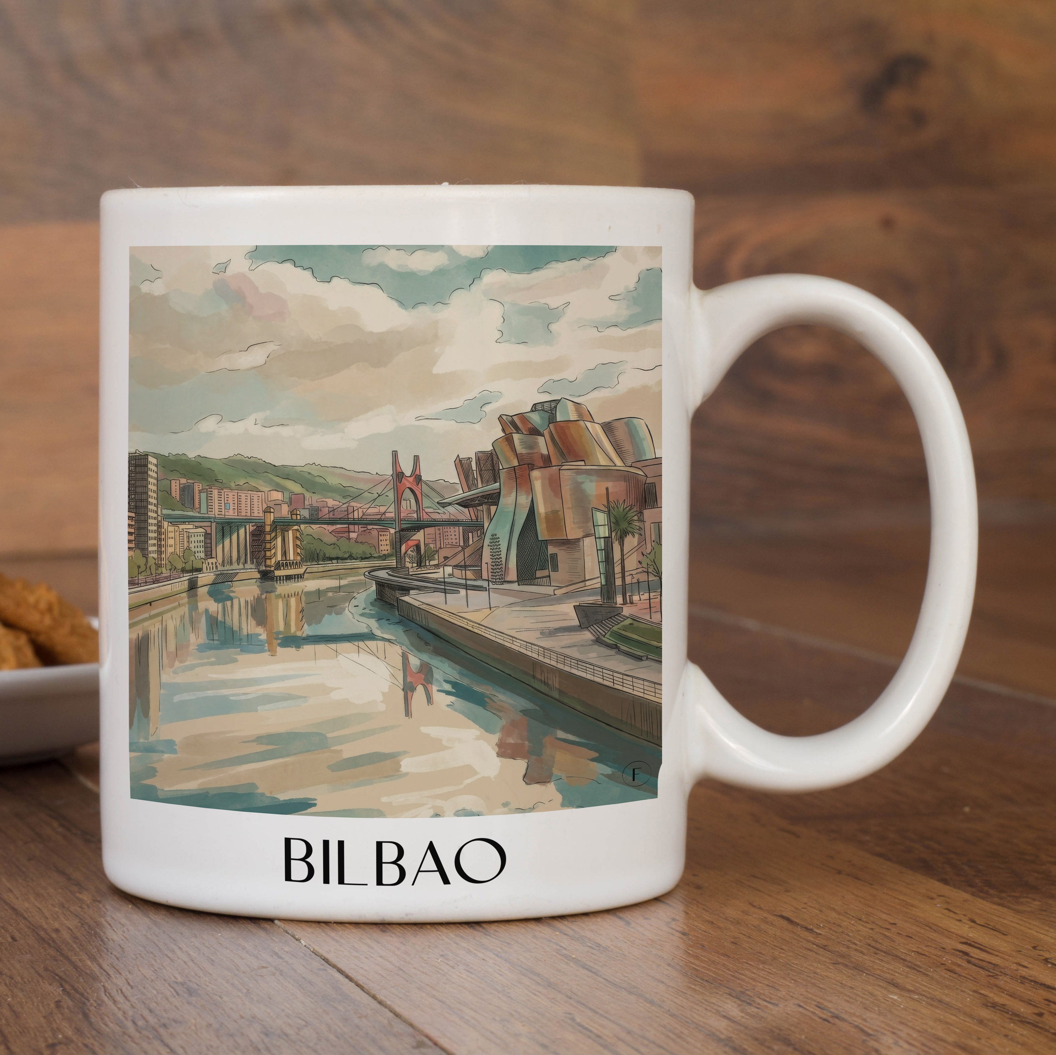 bilbao-spanien-spanien-kaffeebecher-aquarell