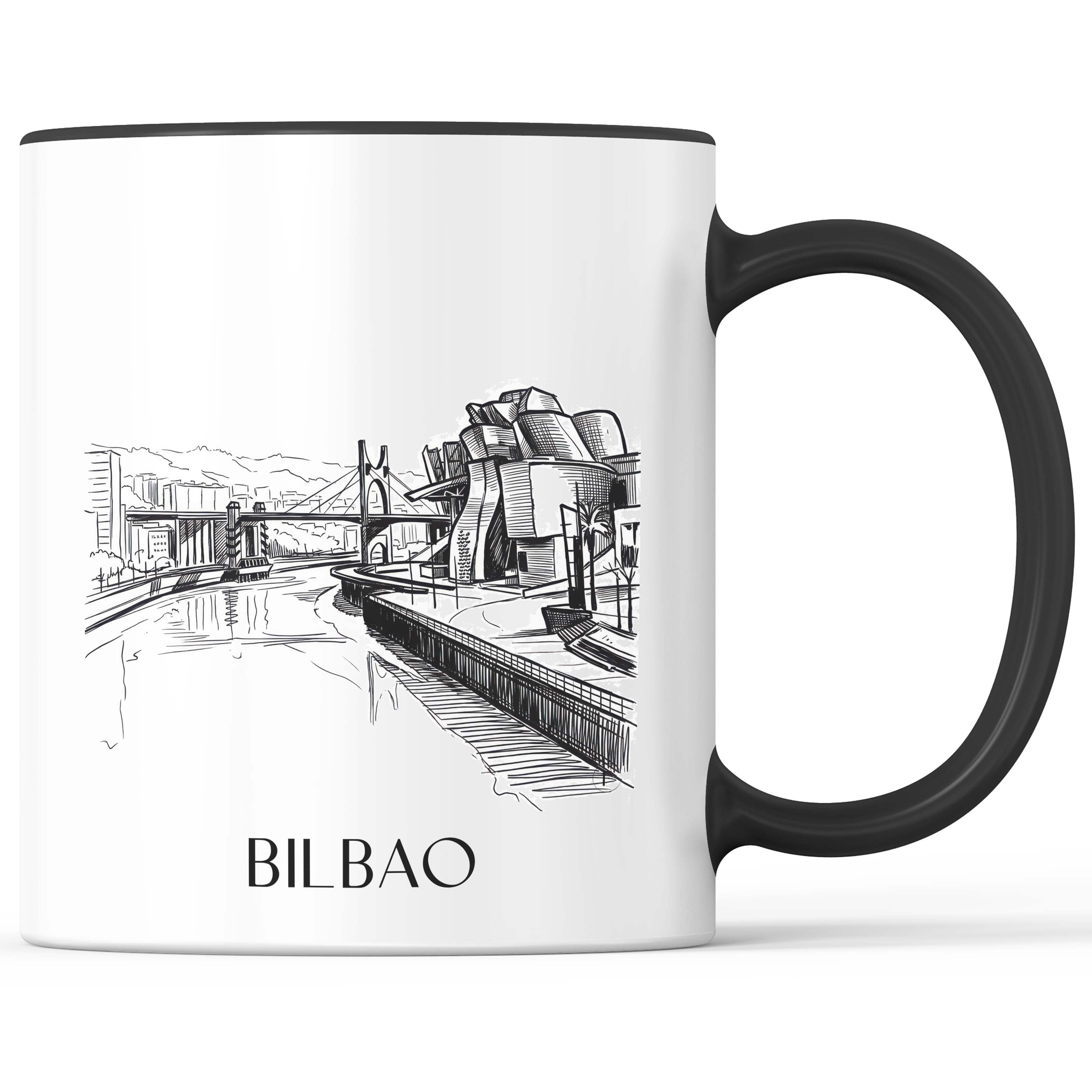 bilbao-spanien-spanien-kaffeebecher-skizze