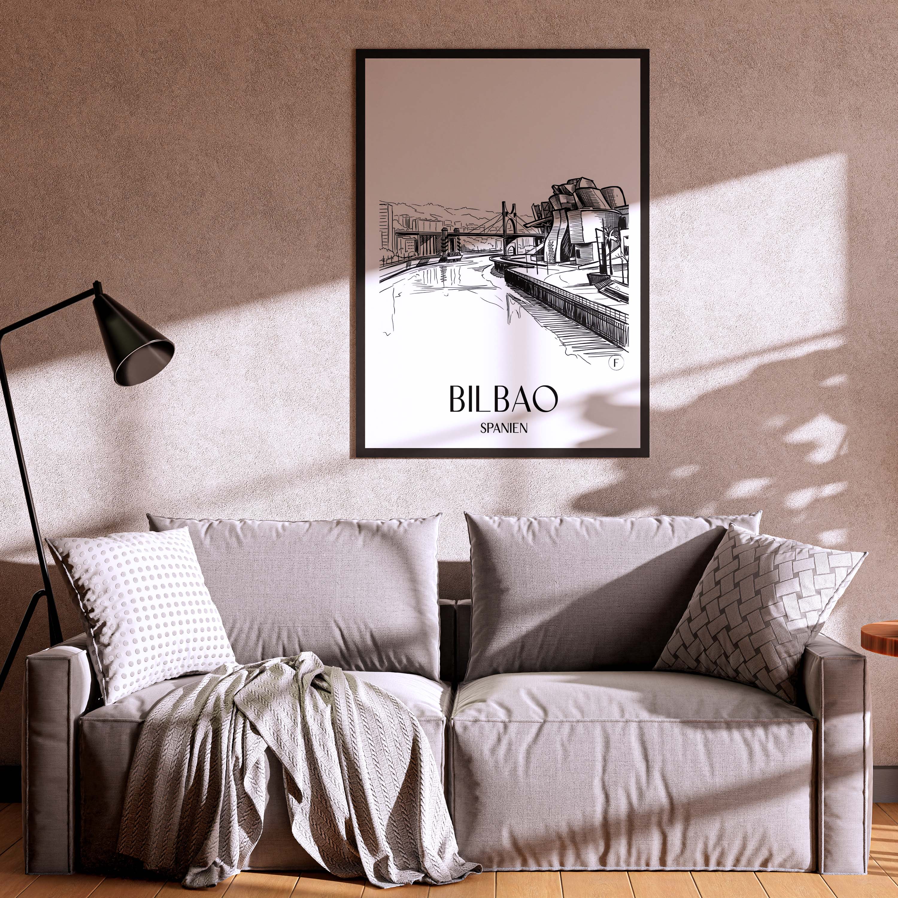 bilbao-spanien-spanien-poster-skizze
