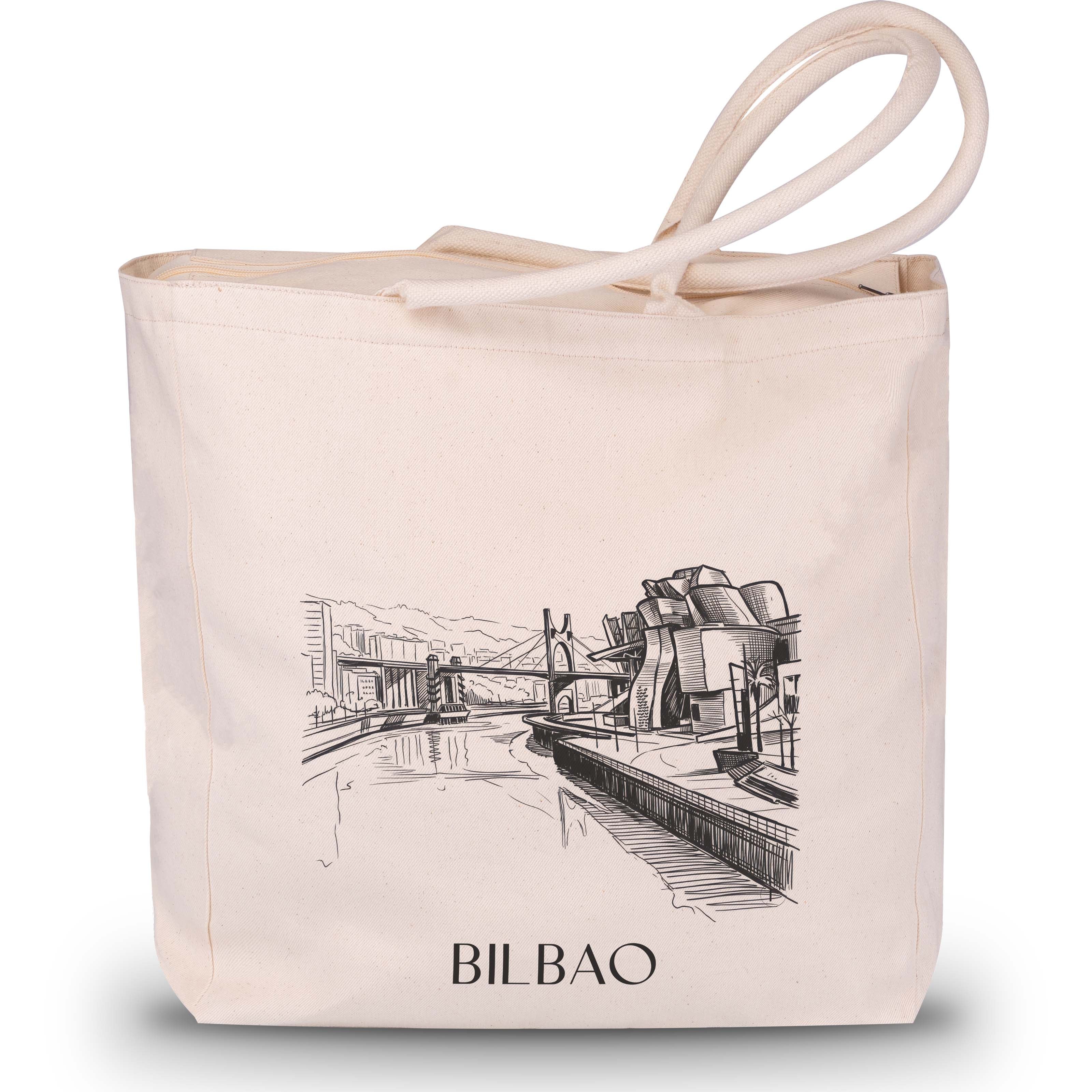 bilbao-spanien-spanien-einkaufstasche-skizze