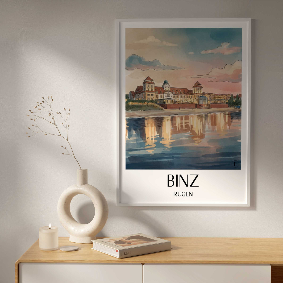 binz-rügen-deutschland-poster-aquarell