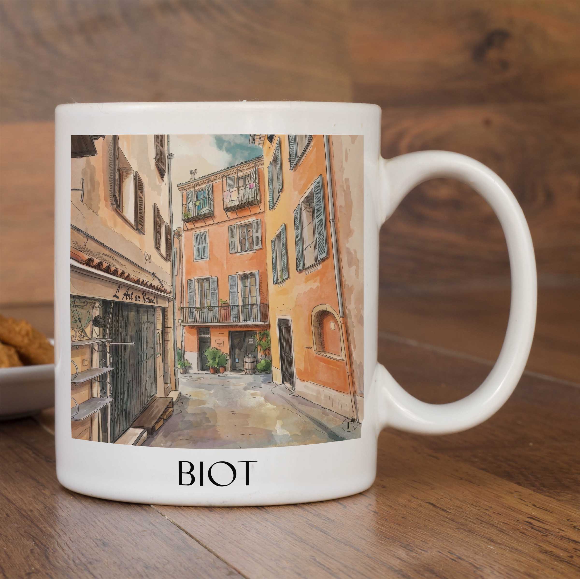biot--côte-d´azur-frankreich-kaffeebecher-aquarell