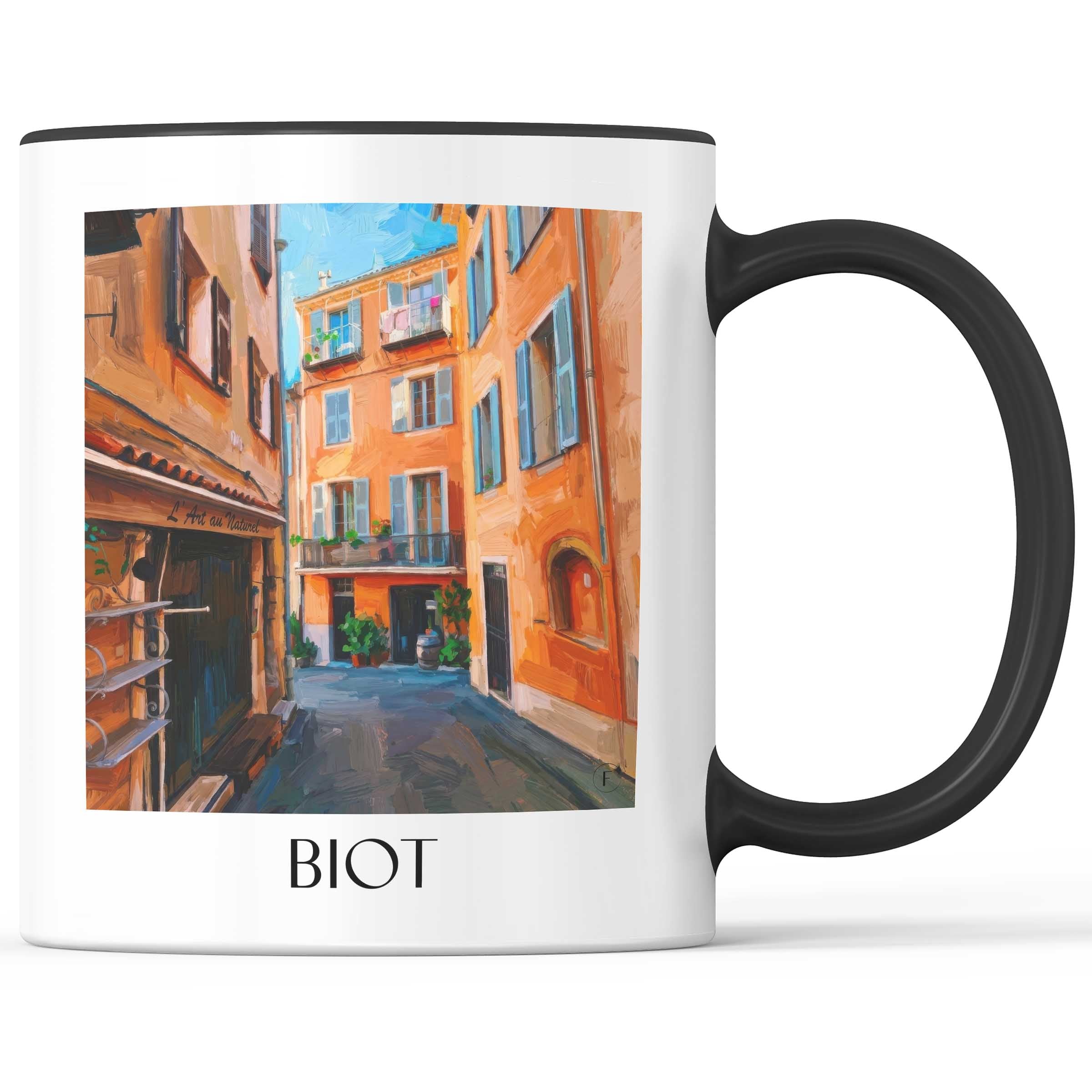 biot--côte-d´azur-frankreich-kaffeebecher-oil-painting-oelgemaelde