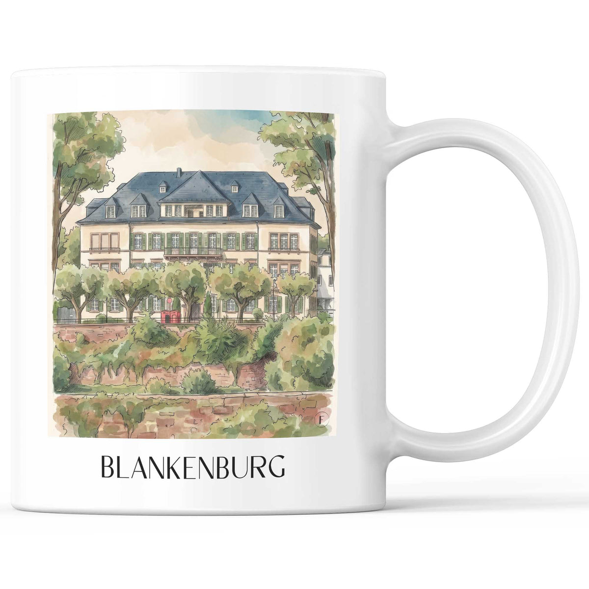Blankenburg Kaffeebecher - Harz - Deutschland Becher - Kaffeetasse im Aquarell Stil - favplace