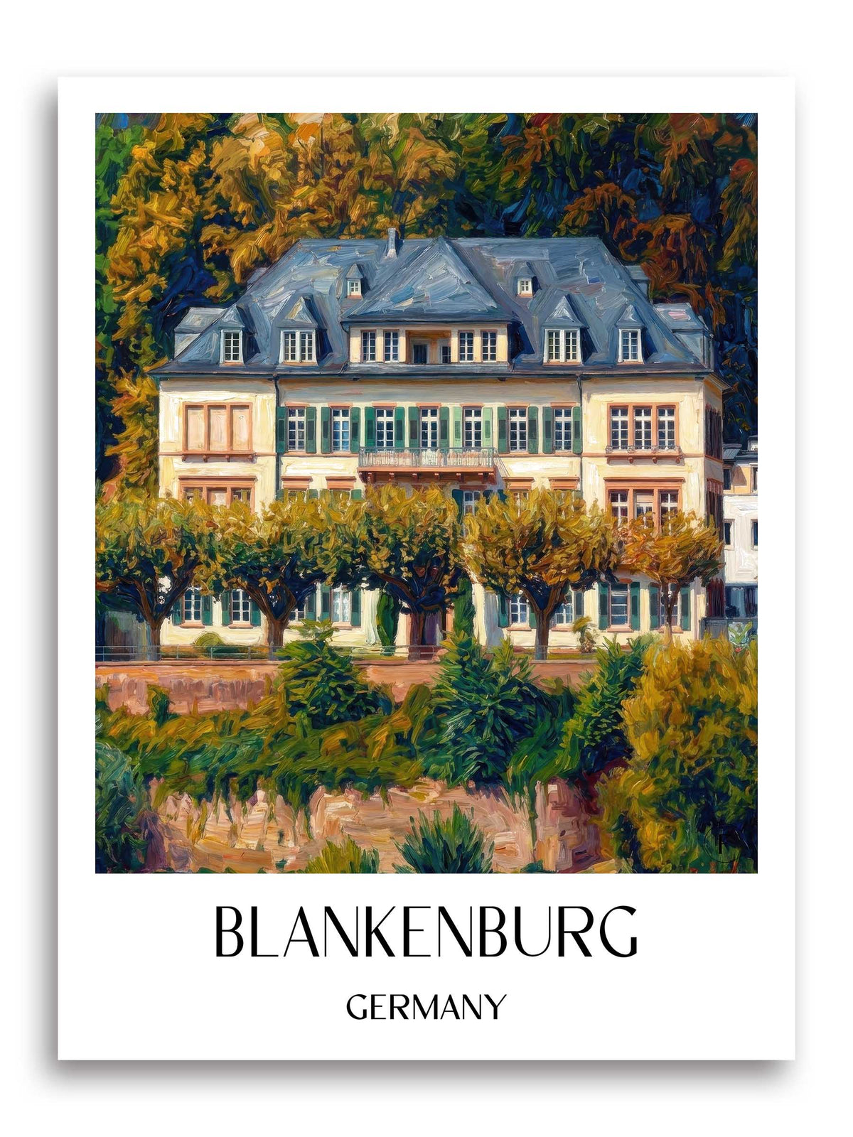 Blankenburg Poster - Harz - Deutschland Kunstdruck - Ölgemälde von A4 bis A1 - favplace