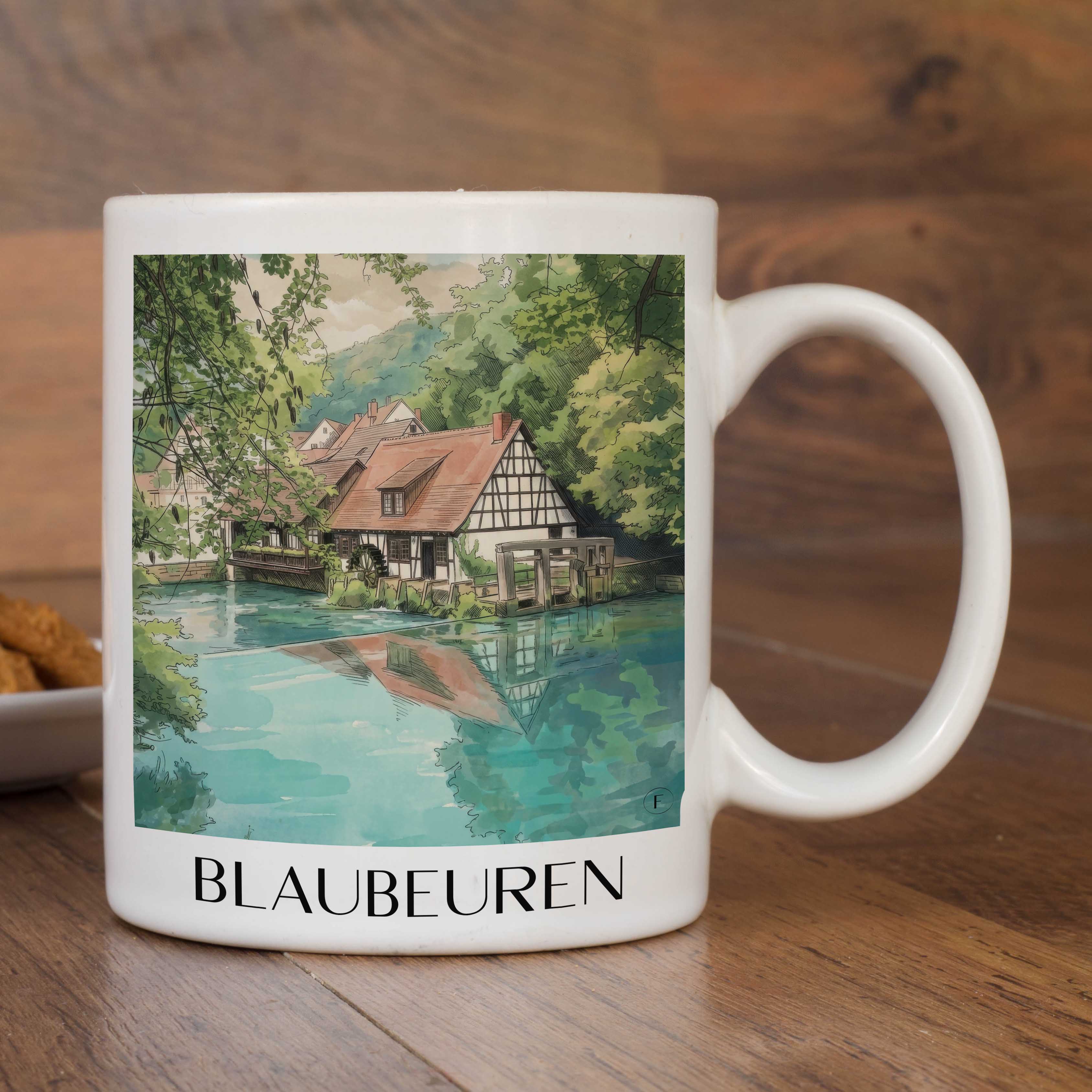 blaubeuren-deutschland-kaffeebecher-aquarell