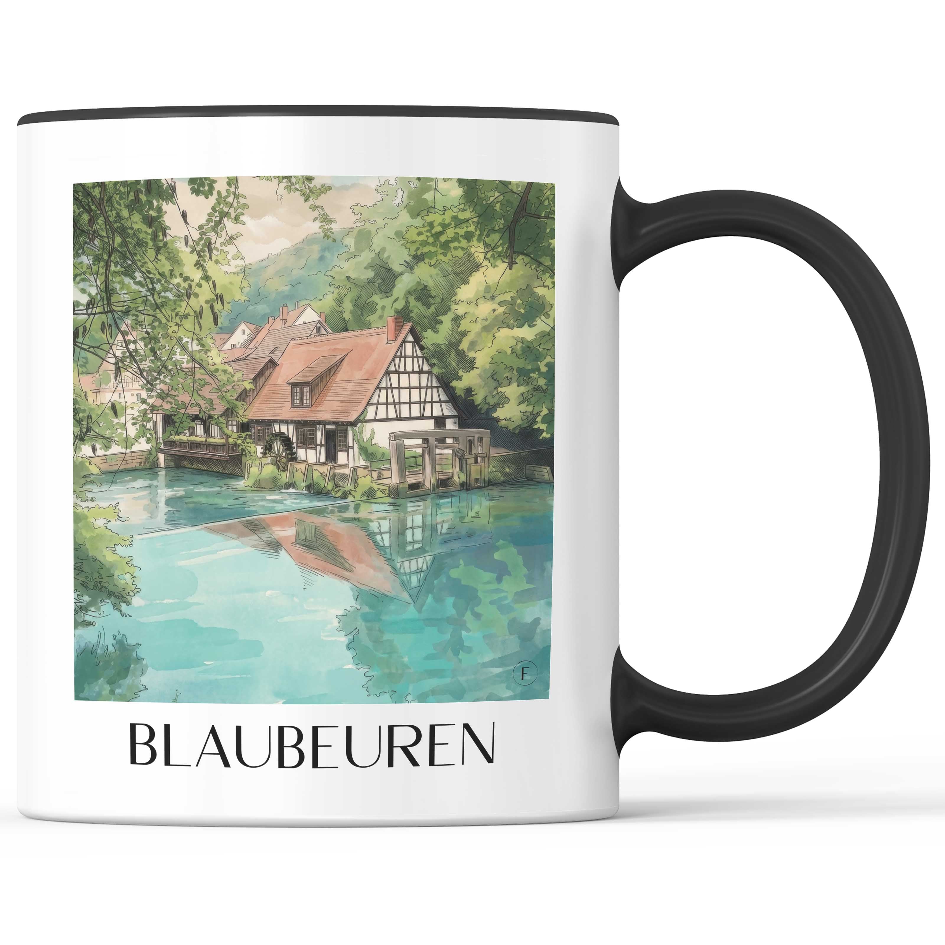 Blaubeuren - Deutschland Becher - Kaffeetasse im Aquarell Stil - favplace