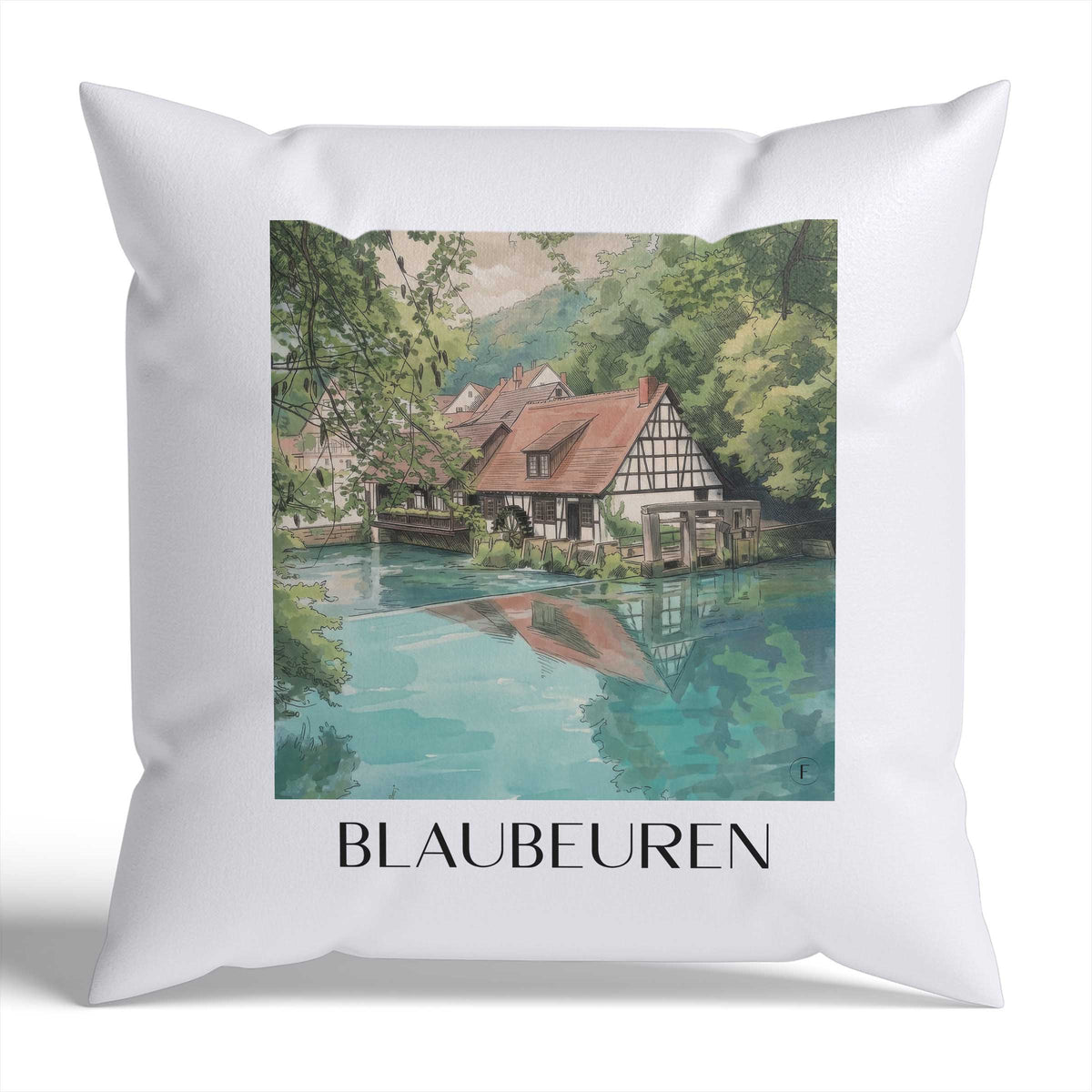 blaubeuren-deutschland-deutschland-kissenbezug-aquarell