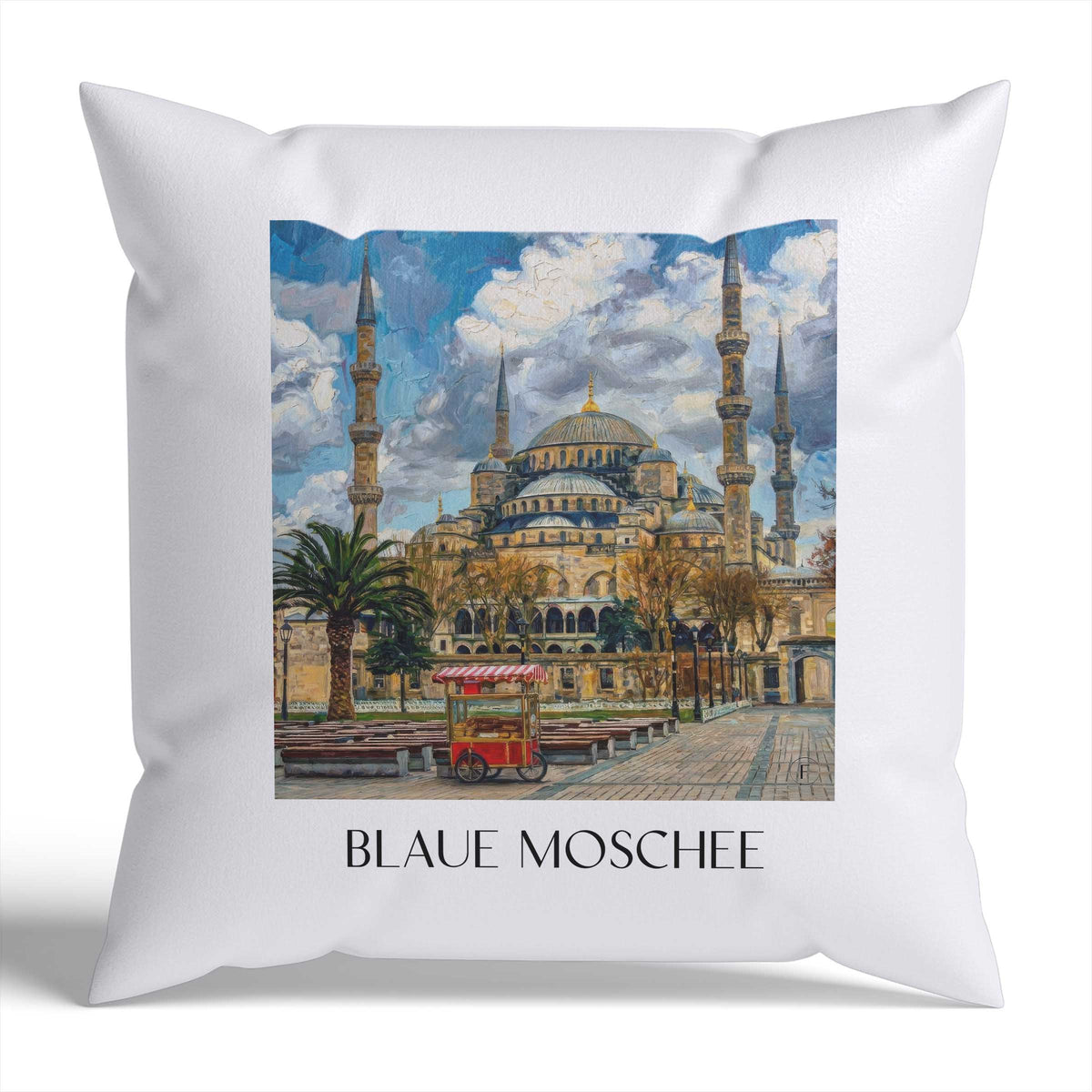 blaue-moschee-türkei-türkei-kissenbezug-oil-painting-oelgemaelde