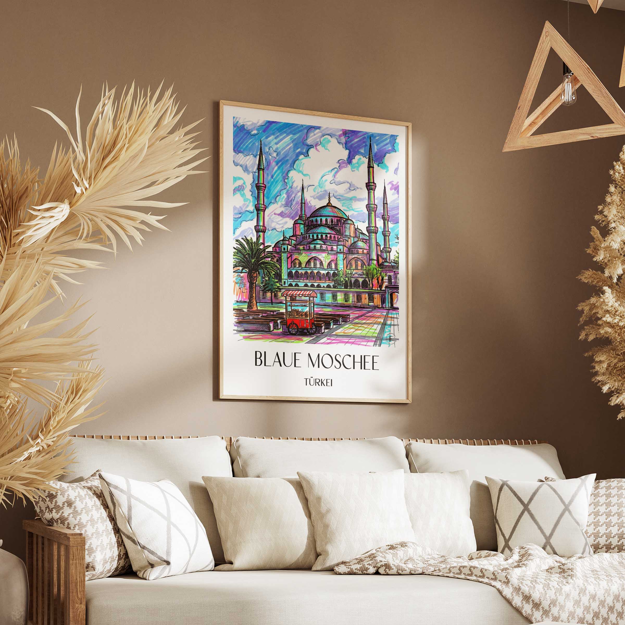 blaue-moschee-türkei-poster-graffiti