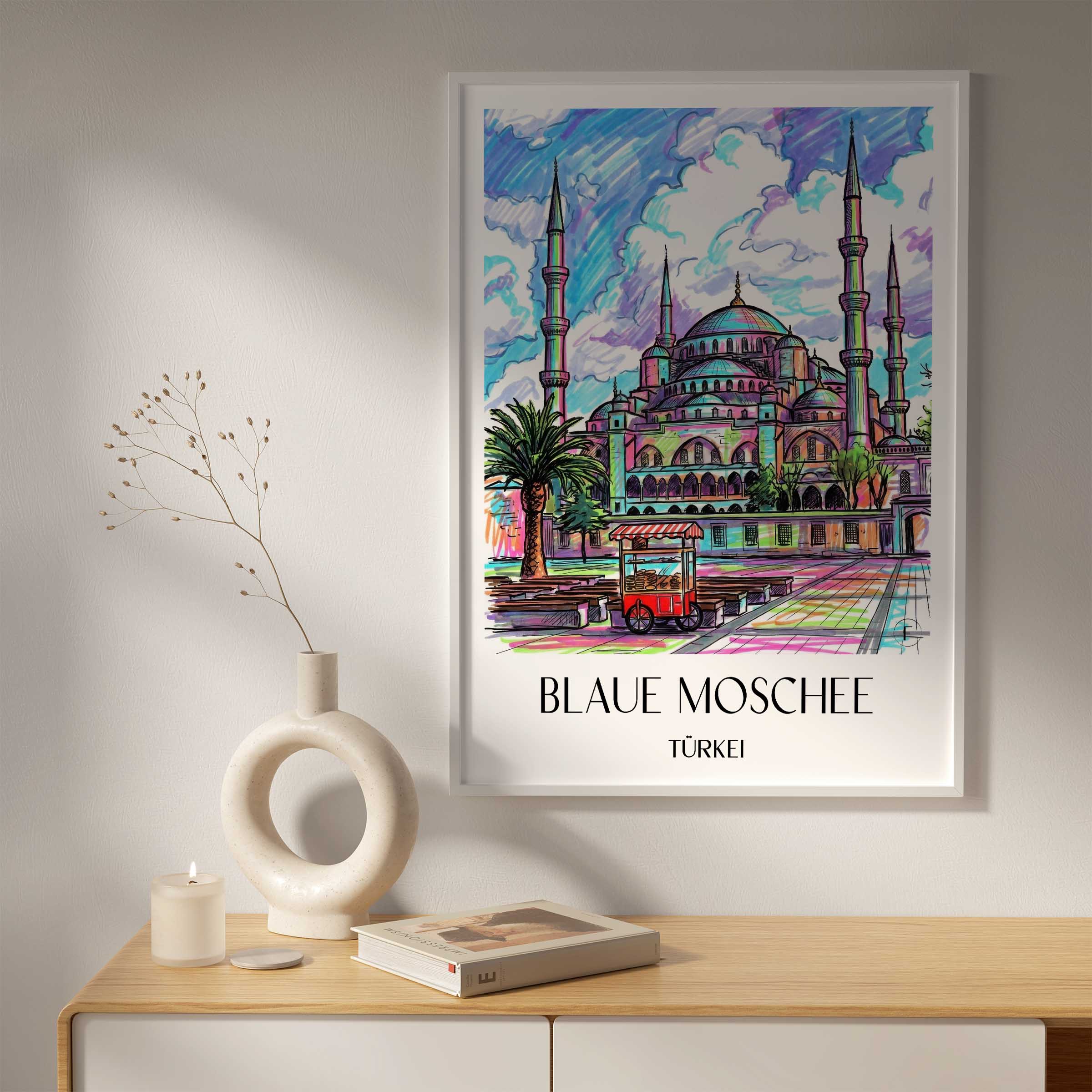 blaue-moschee-türkei-poster-graffiti