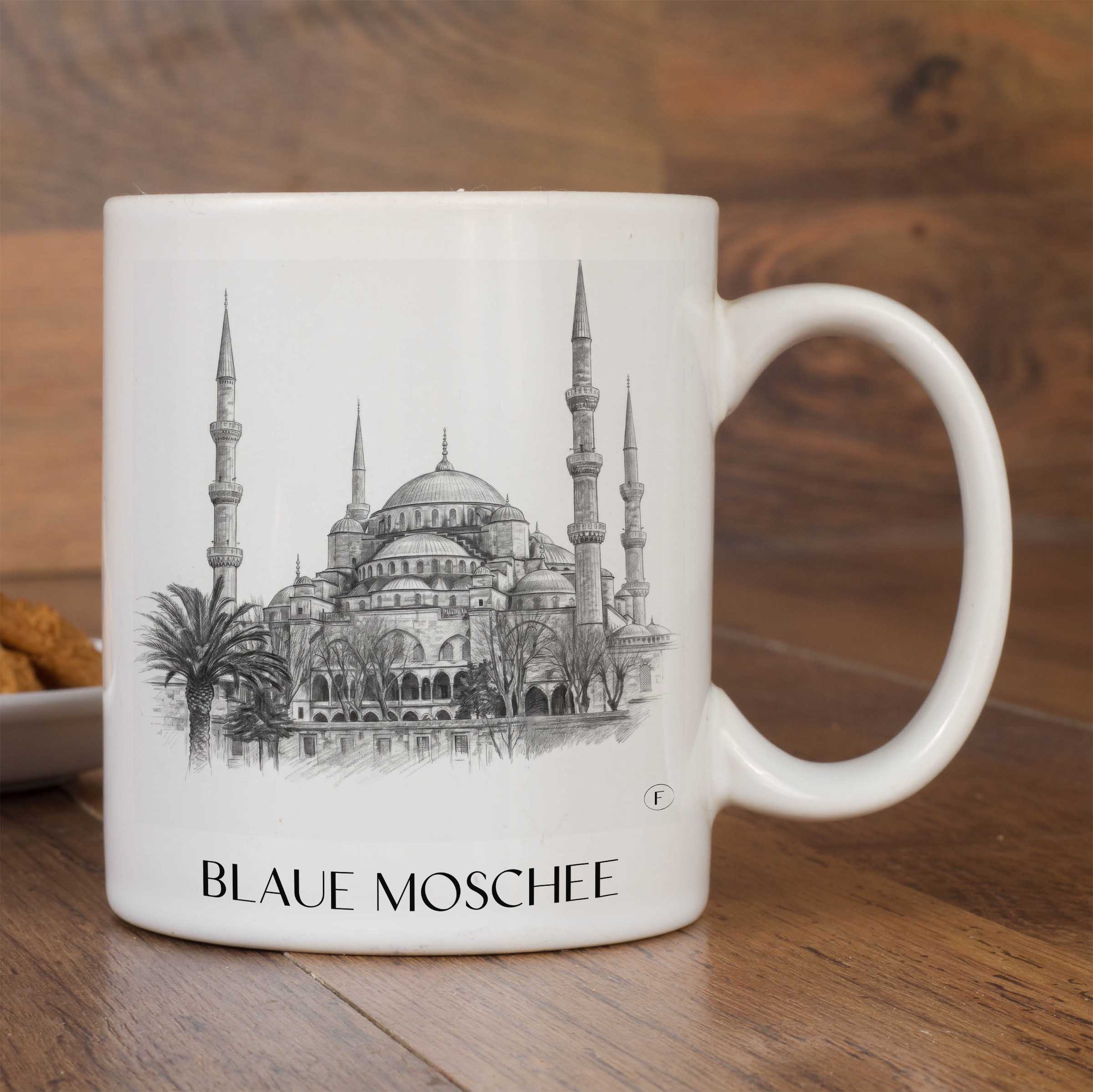 blaue-moschee-türkei-kaffeebecher-bleistift-zeichnung-drawing