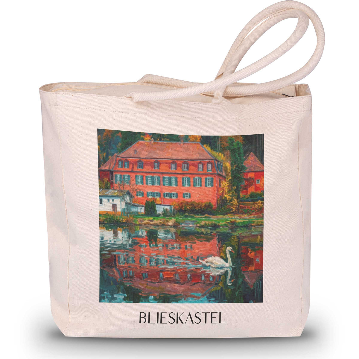 Blieskastel Shopping Tasche - Bliesgau - Deutschland Tote Bag - Einkaufstasche im Ölgemälde Stil - favplace
