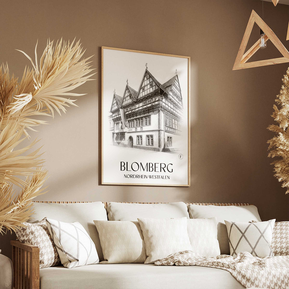 blomberg-nordrhein-westfalen-deutschland-poster-bleistift-zeichnung-drawing