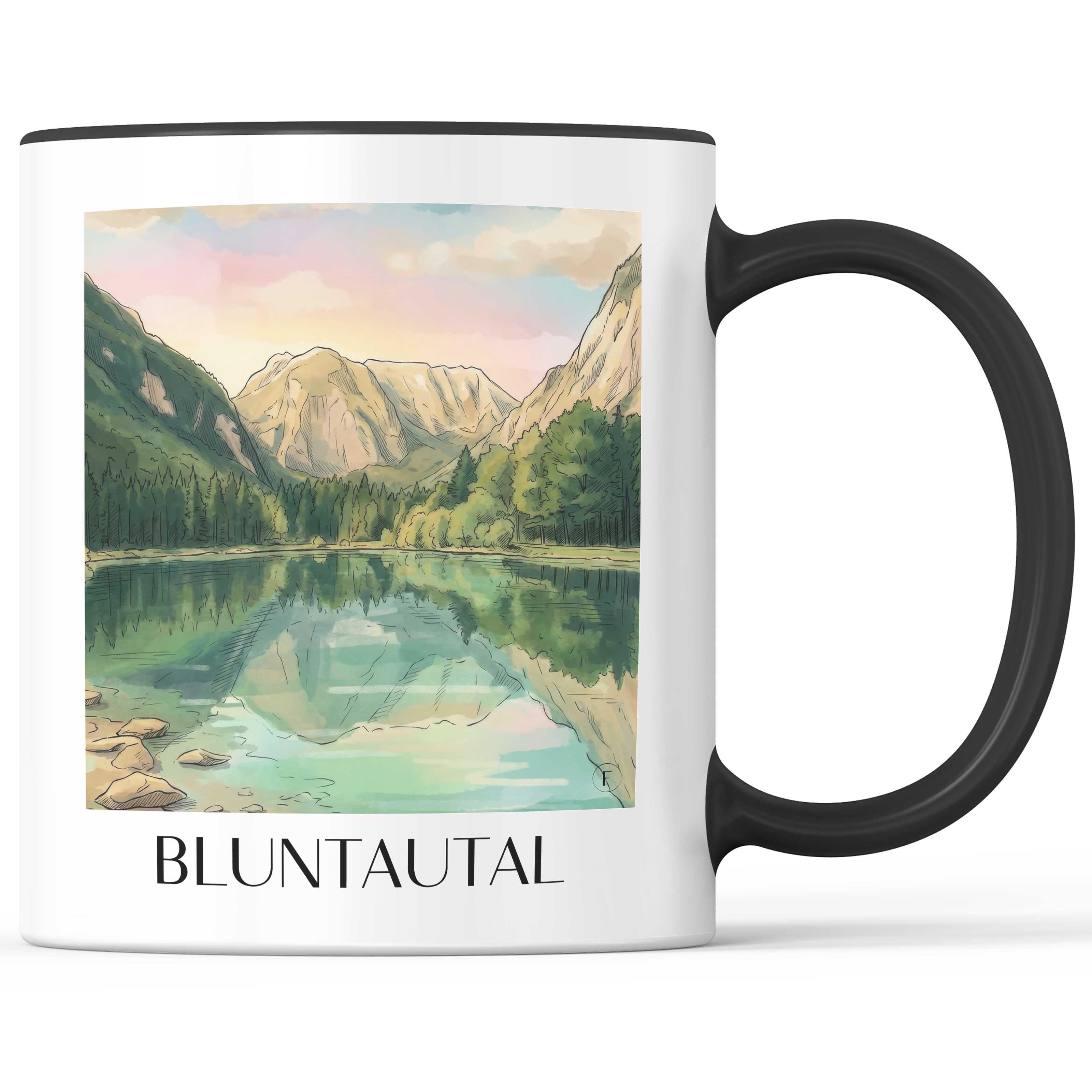 bluntautal-österreich-österreich-kaffeebecher-aquarell