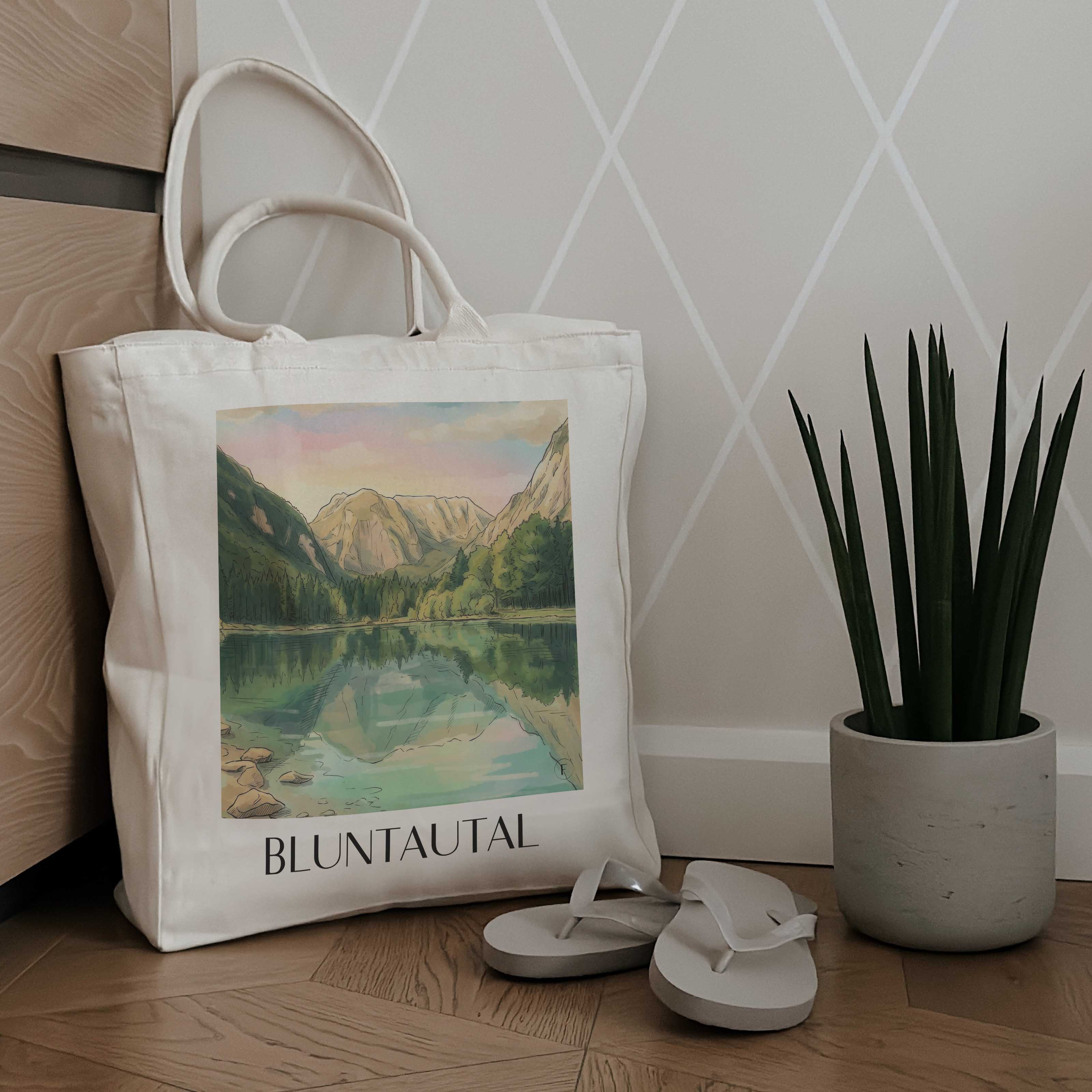 bluntautal-österreich-österreich-einkaufstasche-aquarell