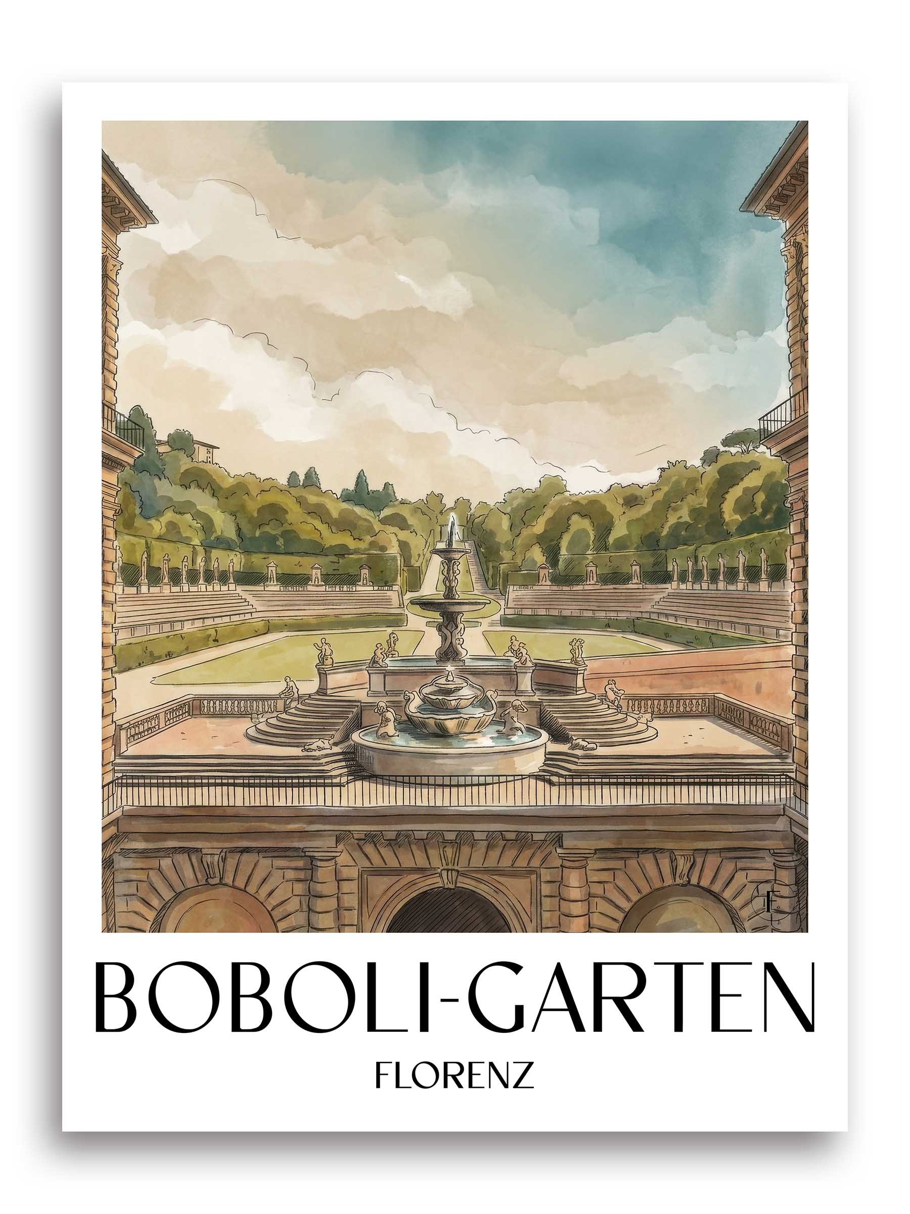 boboli-garten-florenz-italien-poster-aquarell