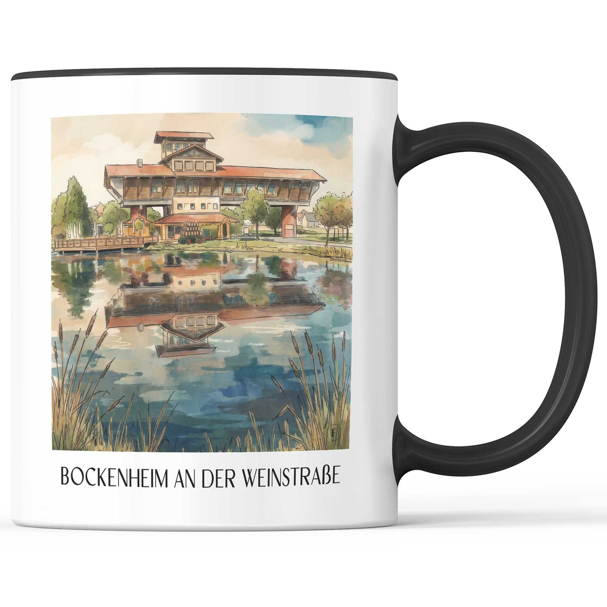 bockenheim-an-der-weinstraße-pfalz-deutschland-kaffeebecher-aquarell