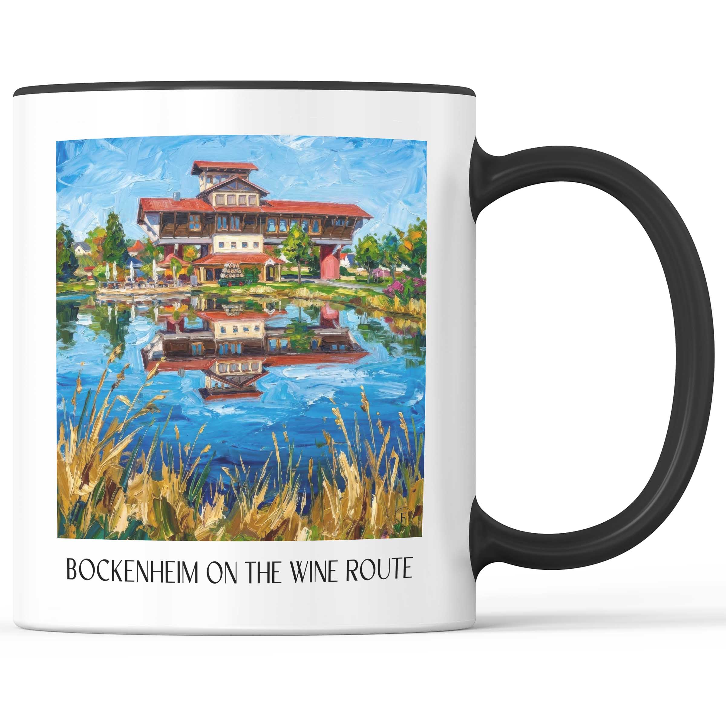 Bockenheim an der weinstraße Kaffeebecher - Pfalz - Deutschland Becher - Kaffeetasse im Ölgemälde Stil - favplace