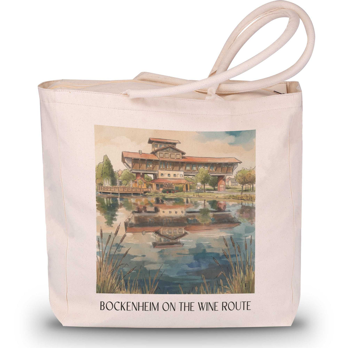 Bockenheim an der weinstraße Shopping Tasche - Pfalz - Deutschland Tote Bag - Einkaufstasche im Aquarell Stil - favplace