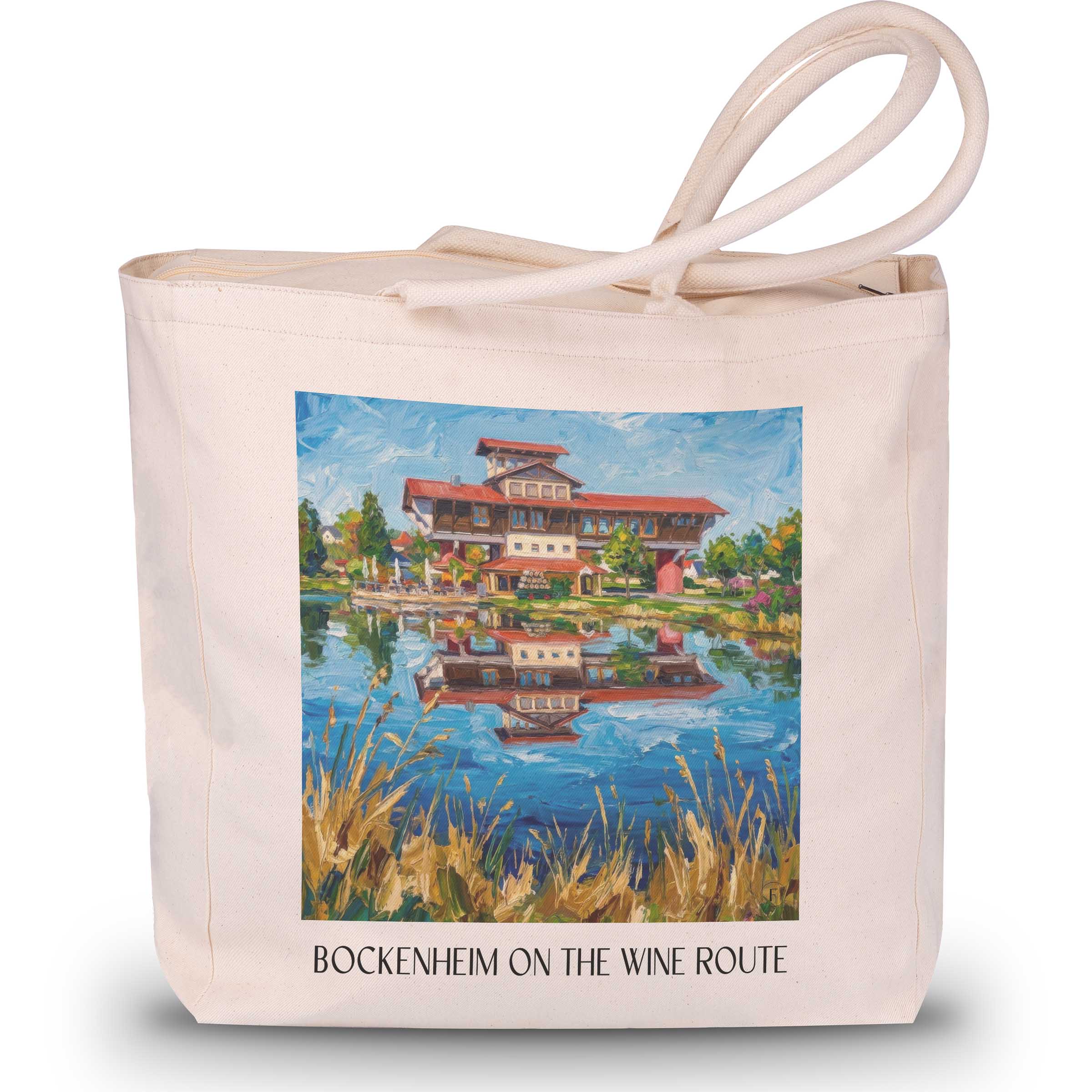 Bockenheim an der weinstraße Shopping Tasche - Pfalz - Deutschland Tote Bag - Einkaufstasche im Ölgemälde Stil - favplace