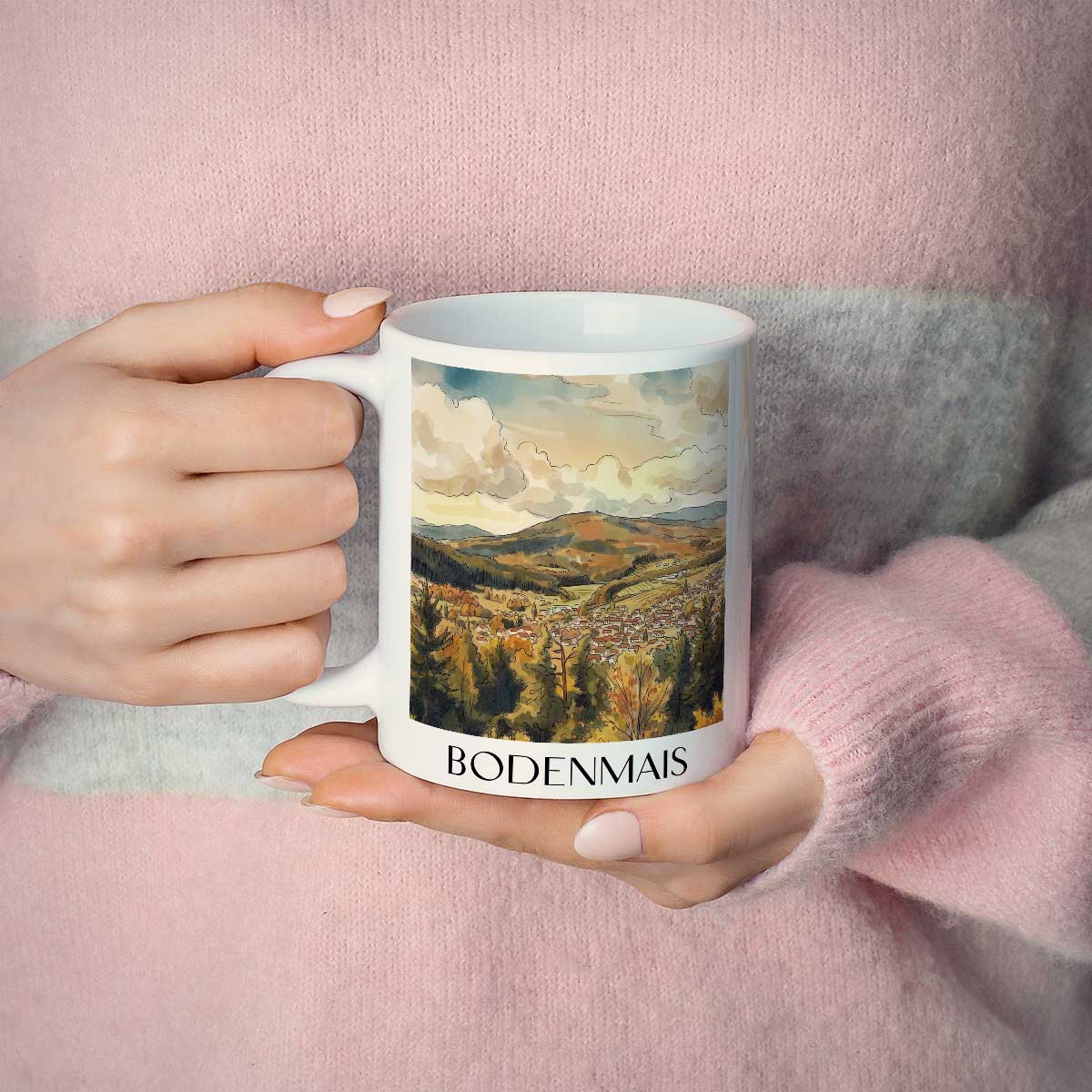 bodenmais-bayerischer-wald-deutschland-kaffeebecher-aquarell
