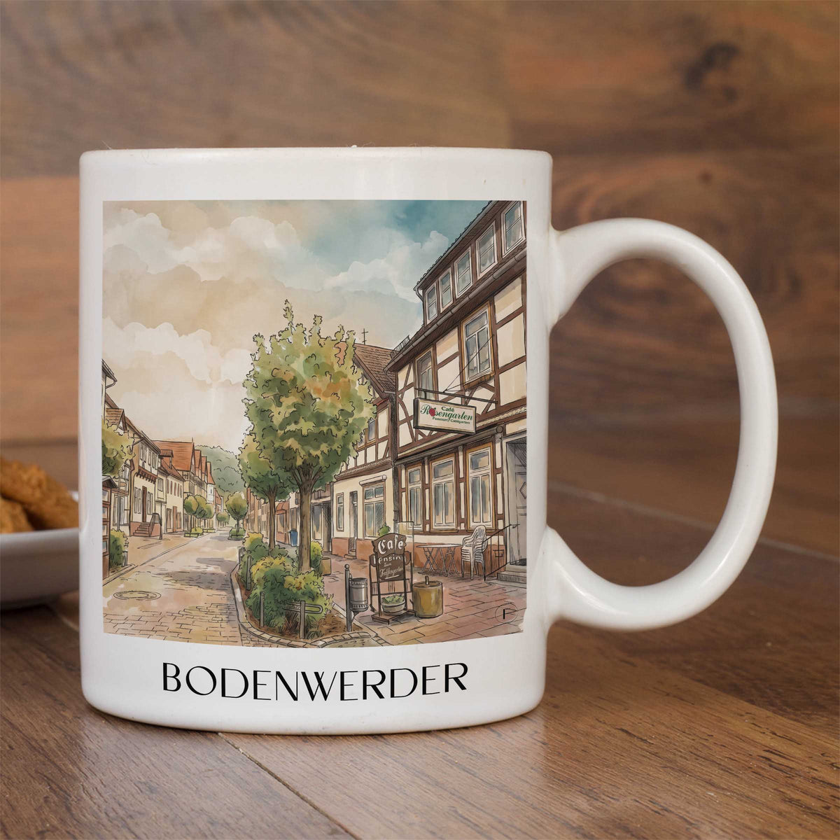 bodenwerder-weserbergland-deutschland-kaffeebecher-aquarell