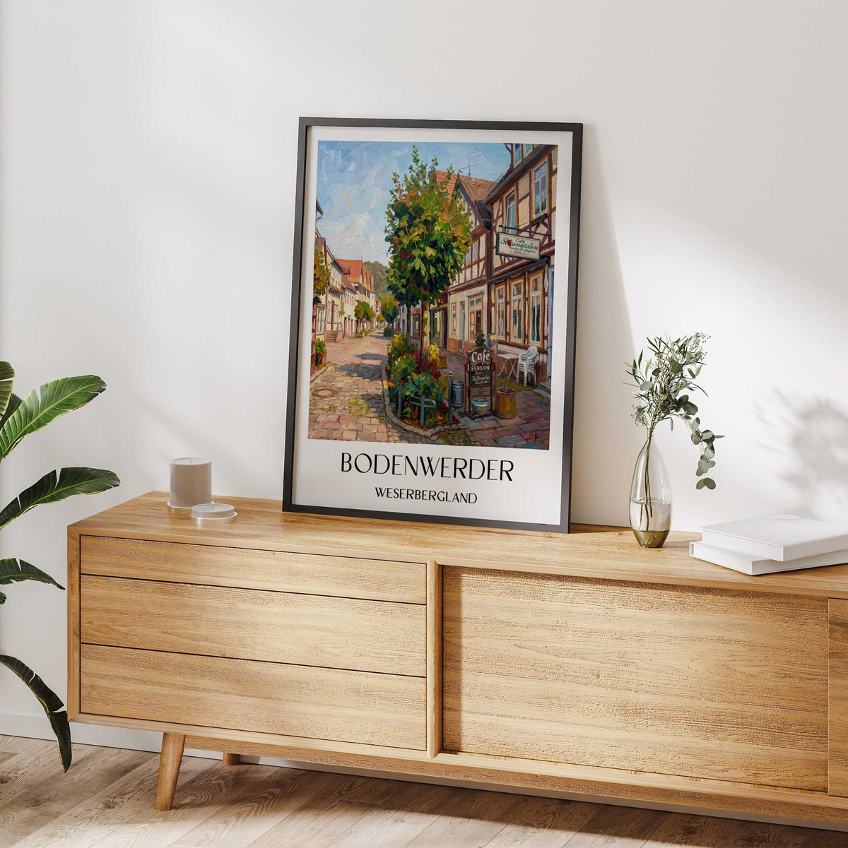 bodenwerder-weserbergland-deutschland-poster-oil-painting-oelgemaelde