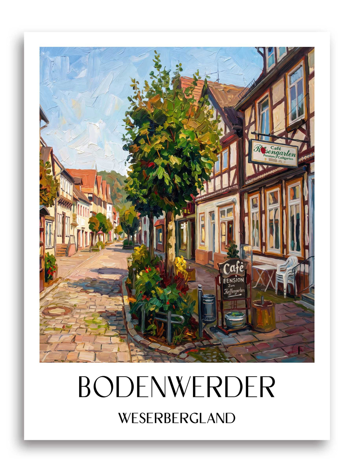 bodenwerder-weserbergland-deutschland-poster-oil-painting-oelgemaelde