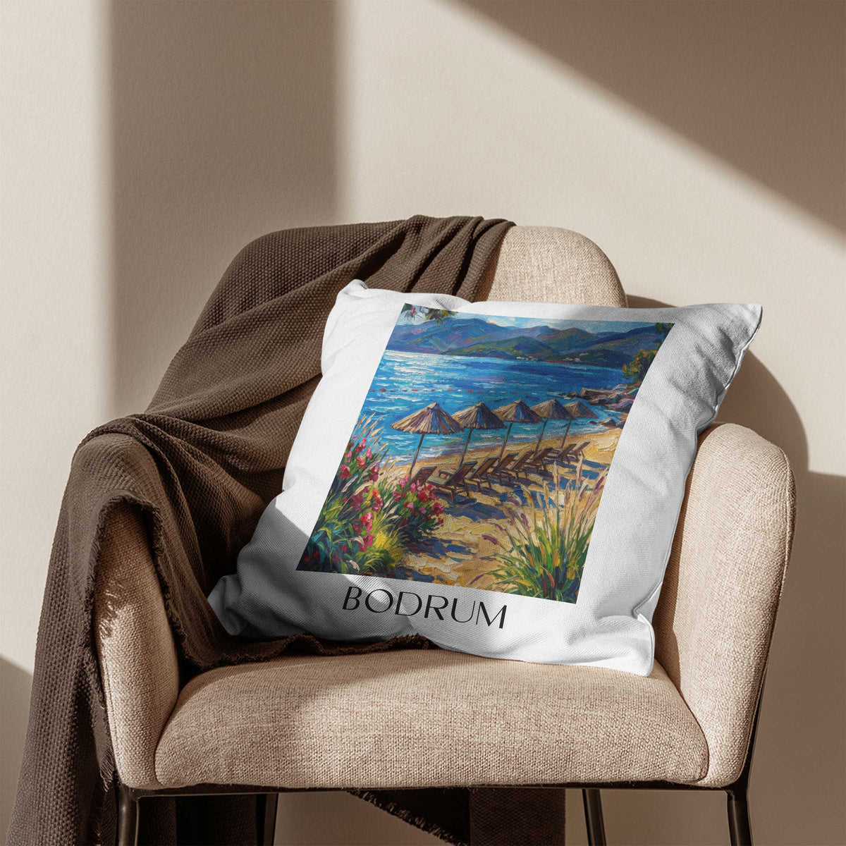 bodrum-türkei-türkei-kissenbezug-oil-painting-oelgemaelde