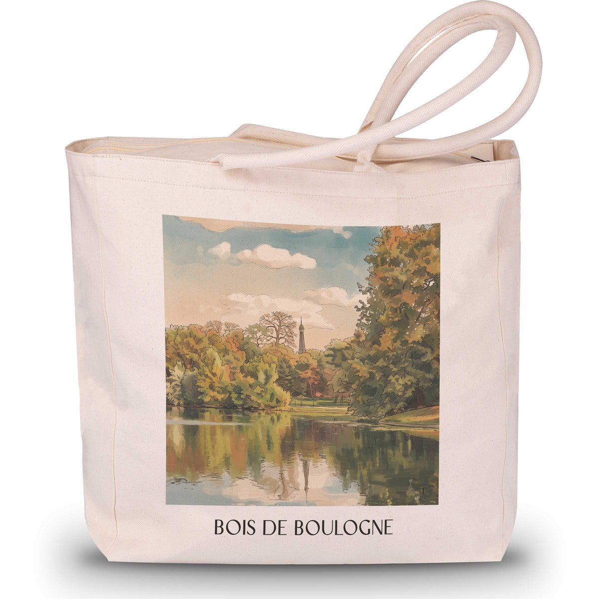 Bois de Boulogne Shopping Tasche - Paris - Frankreich Tote Bag - Einkaufstasche im Aquarell Stil - favplace