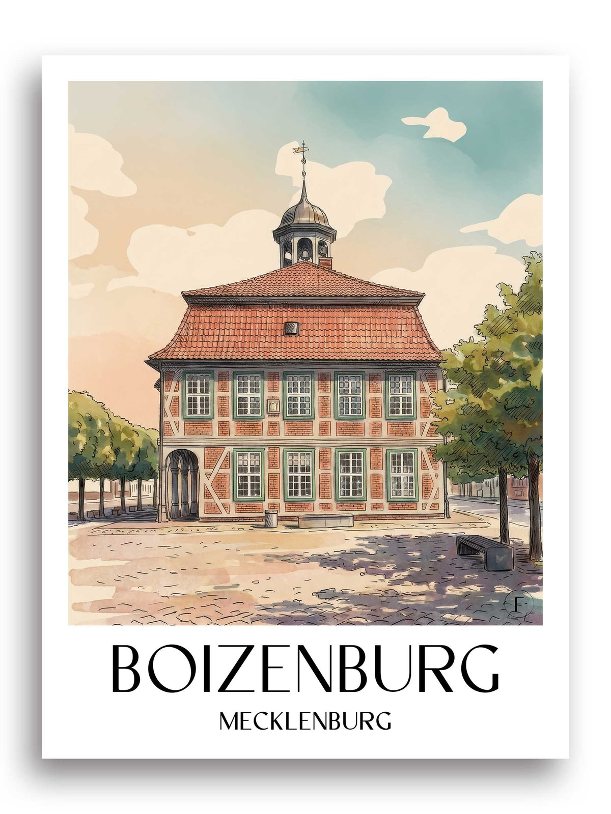 boizenburg-mecklenburg-deutschland-poster-aquarell