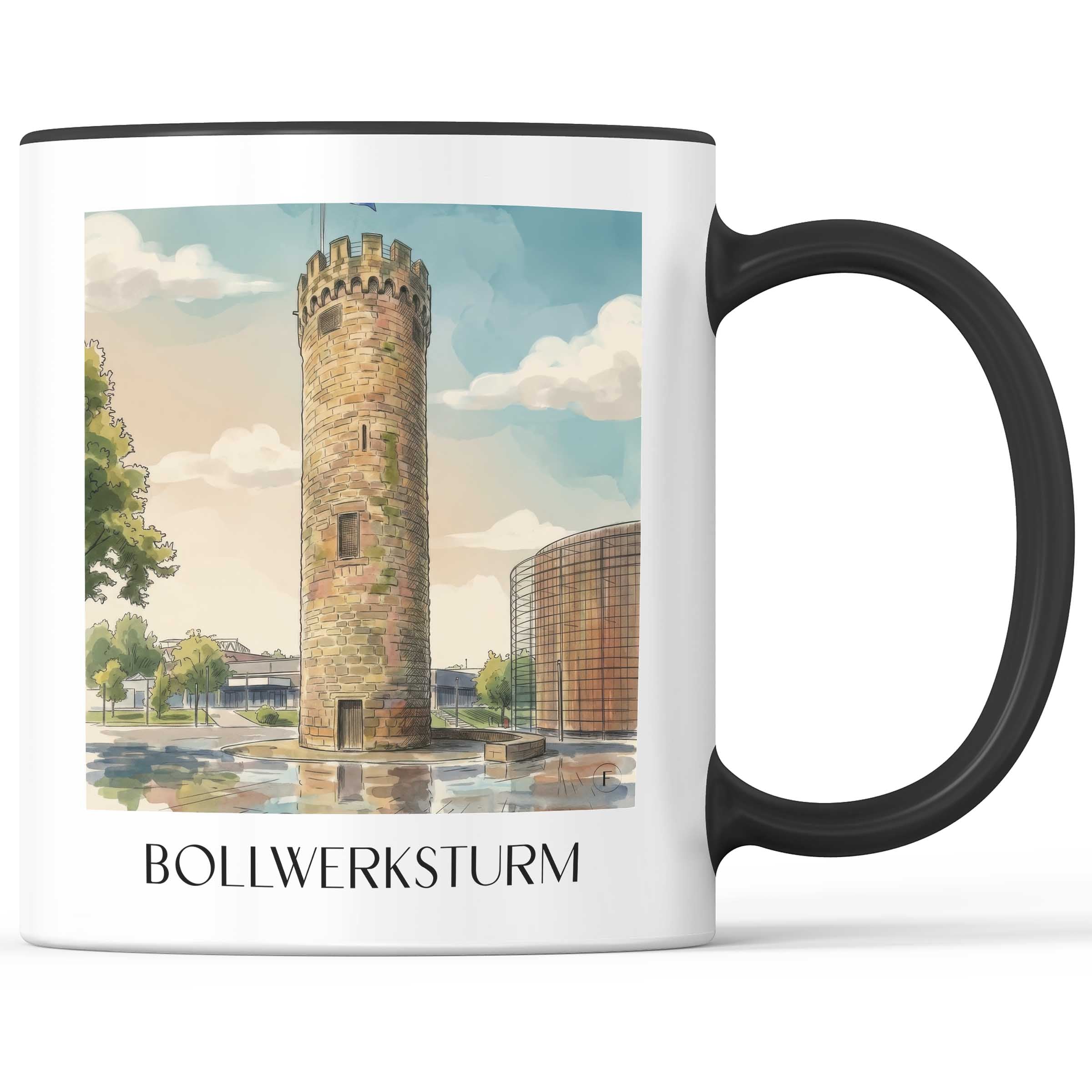 bollwerksturm-heilbronn-deutschland-kaffeebecher-aquarell