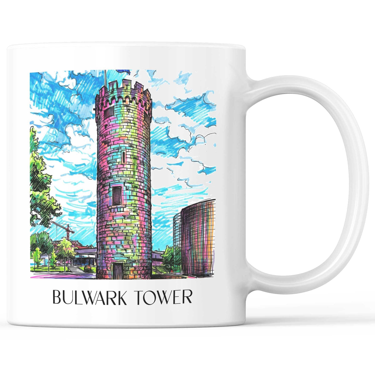 Bollwerksturm Kaffeebecher - Heilbronn - Deutschland Becher - Kaffeetasse im Tag Graffiti Stil - favplace