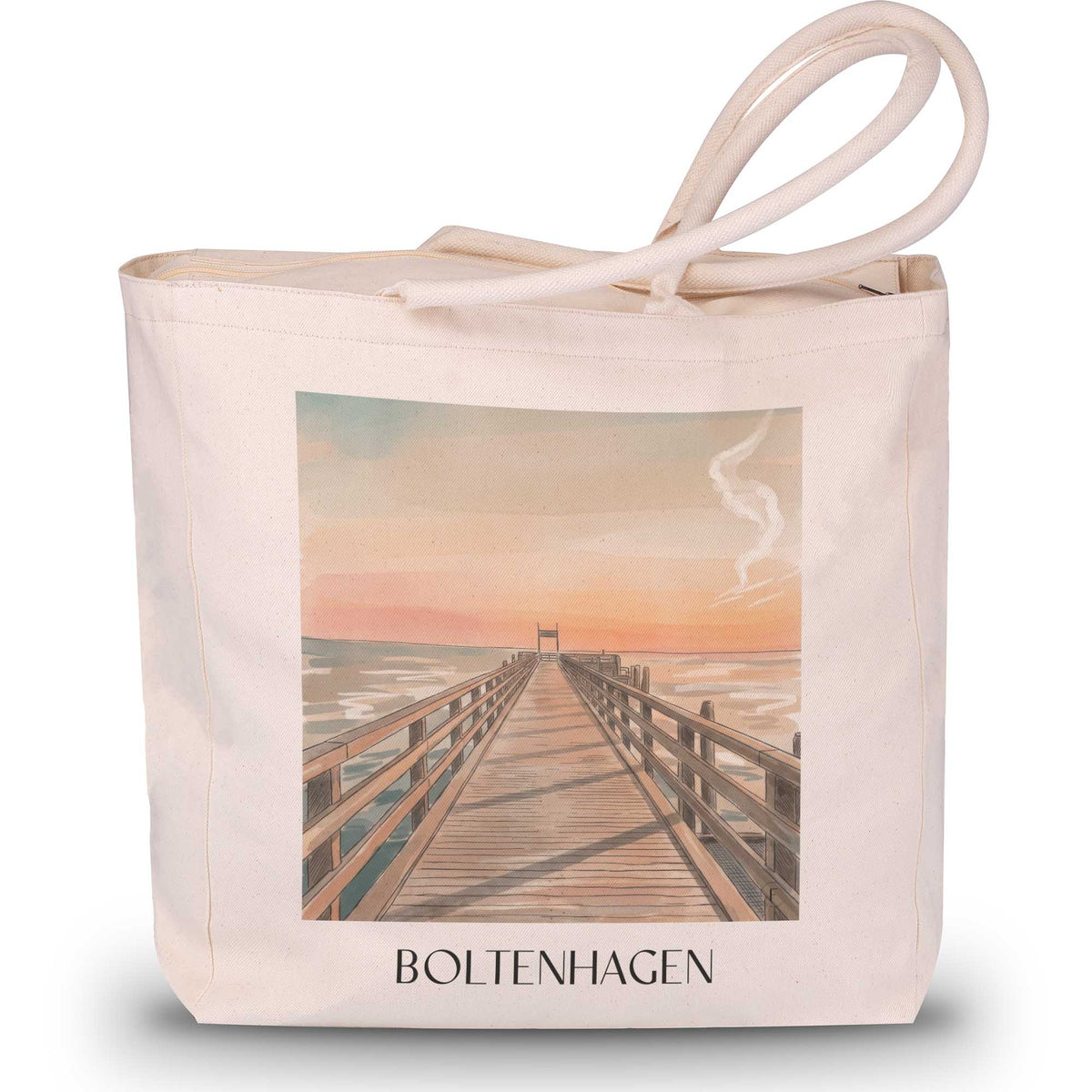 Boltenhagen Shopping Tasche - Mecklenburg-Vorpommern - Deutschland Tote Bag - Einkaufstasche im Aquarell Stil - favplace