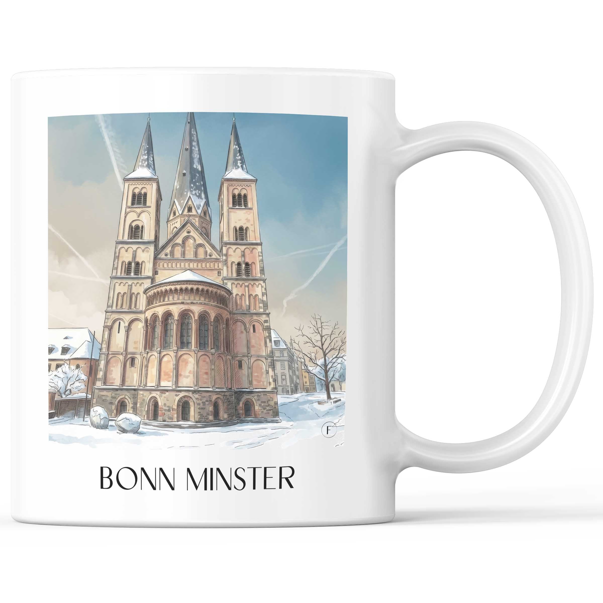 Bonner Münster Kaffeebecher - Bonn - Deutschland Becher - Kaffeetasse im Aquarell Stil - favplace
