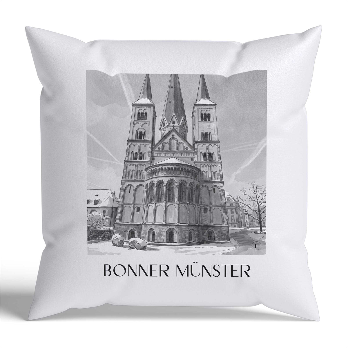 bonner-münster-bonn-deutschland-kissenbezug-aquarell-schwarz-weiss
