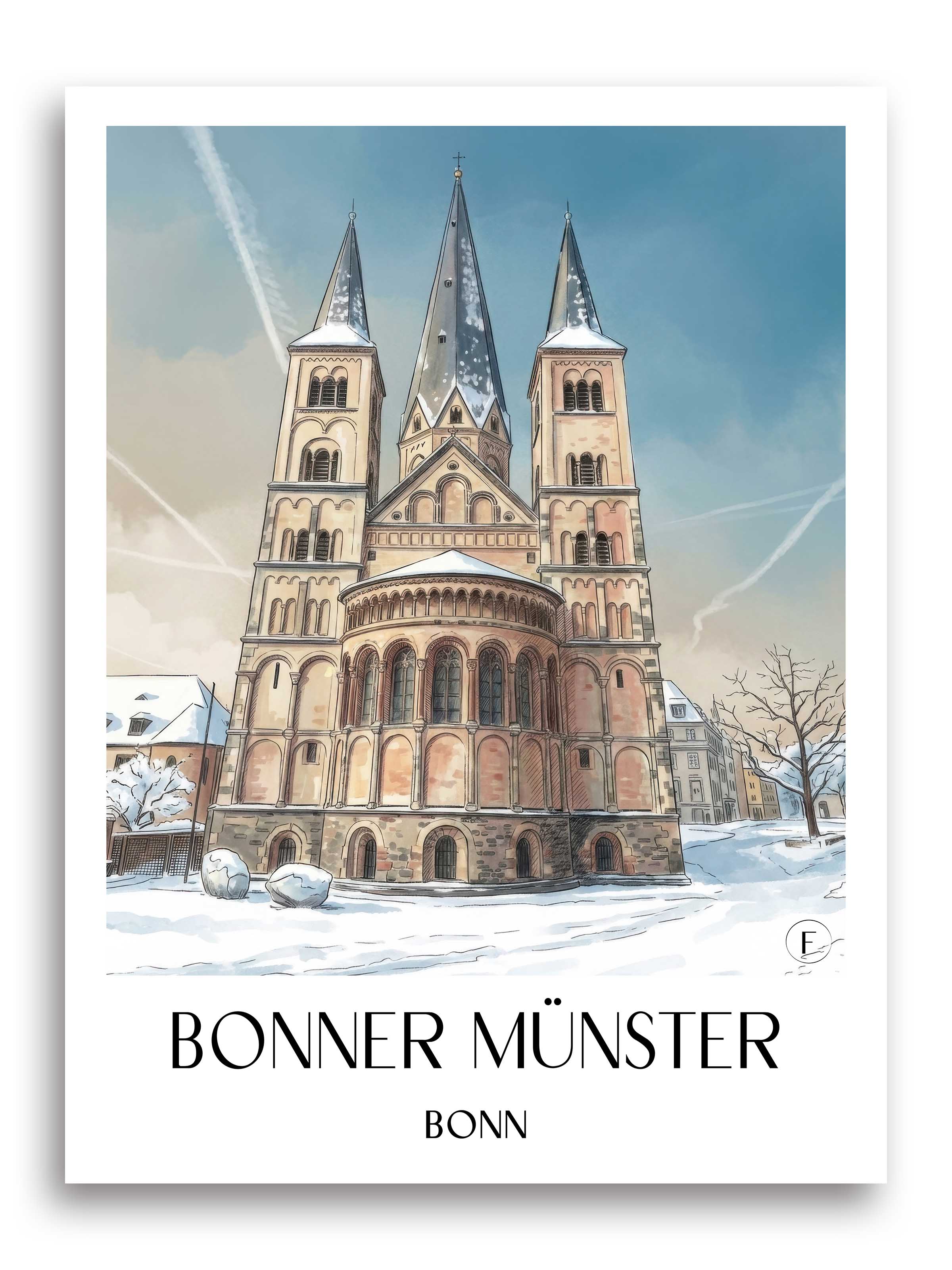 bonner-münster-bonn-deutschland-poster-aquarell
