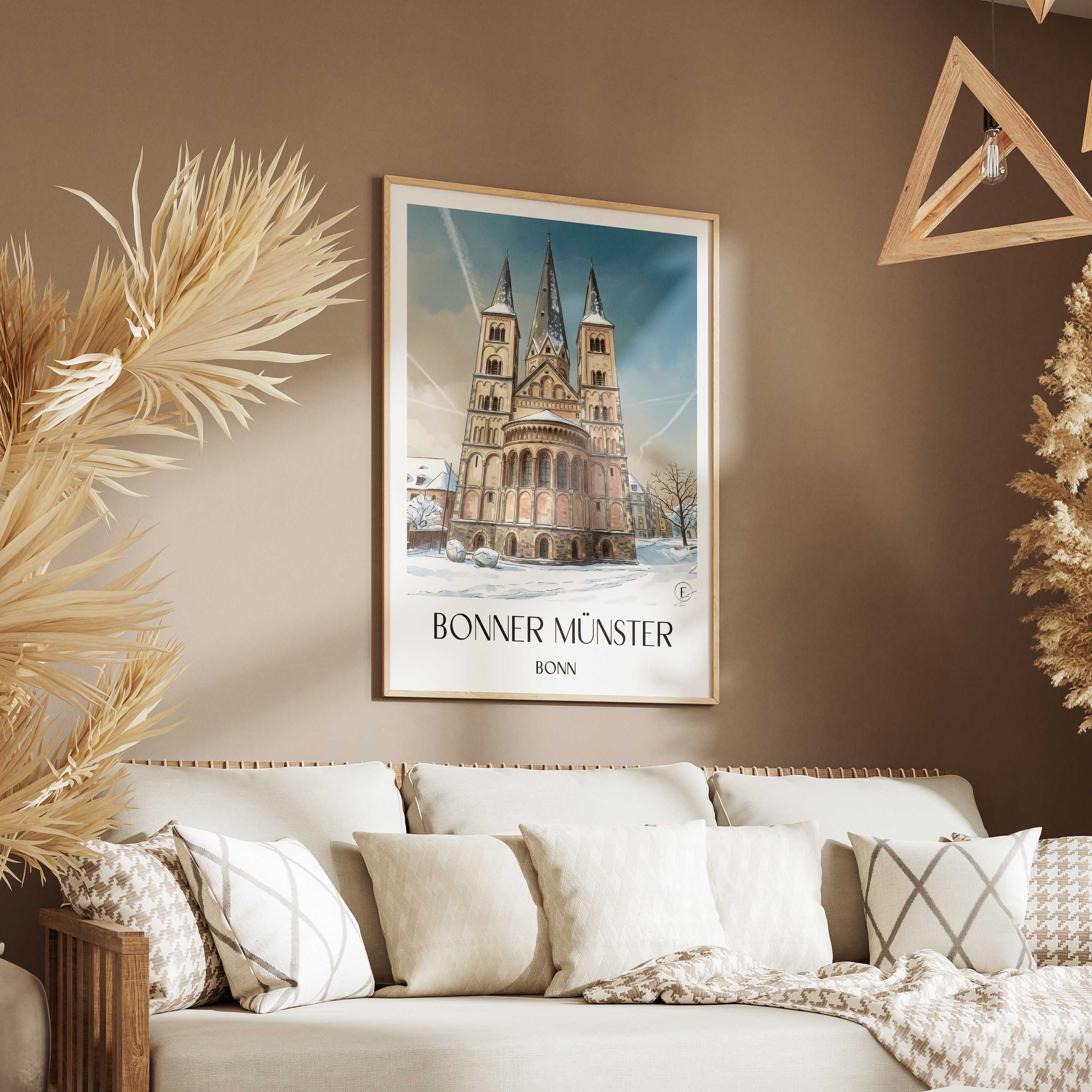 bonner-münster-bonn-deutschland-poster-aquarell