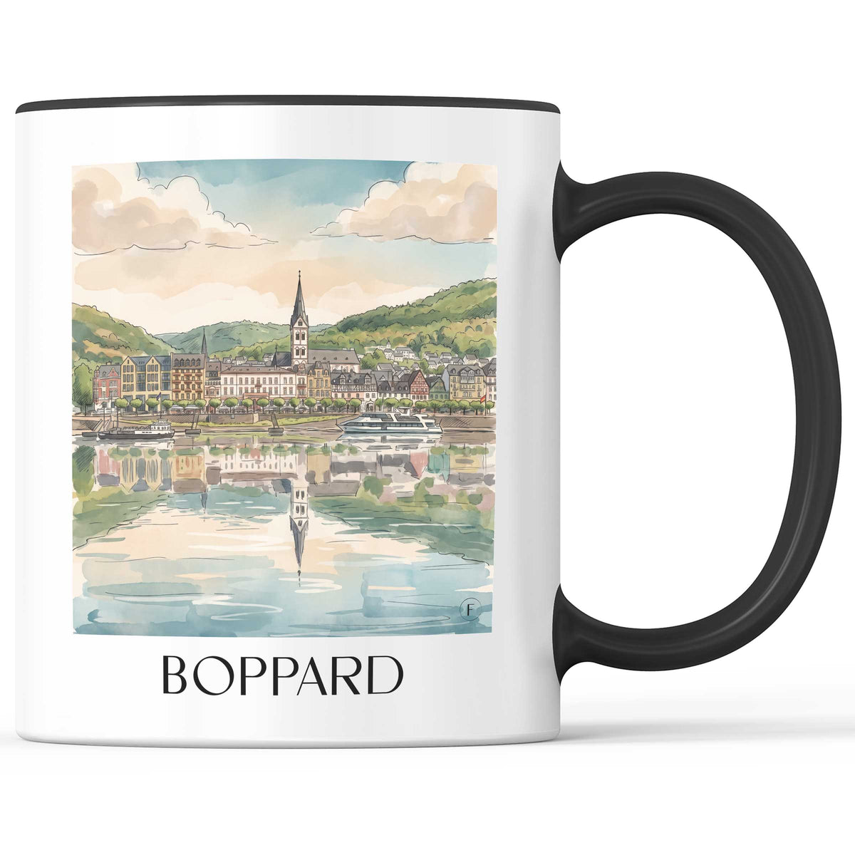 boppard-mittelrheintal-deutschland-kaffeebecher-aquarell