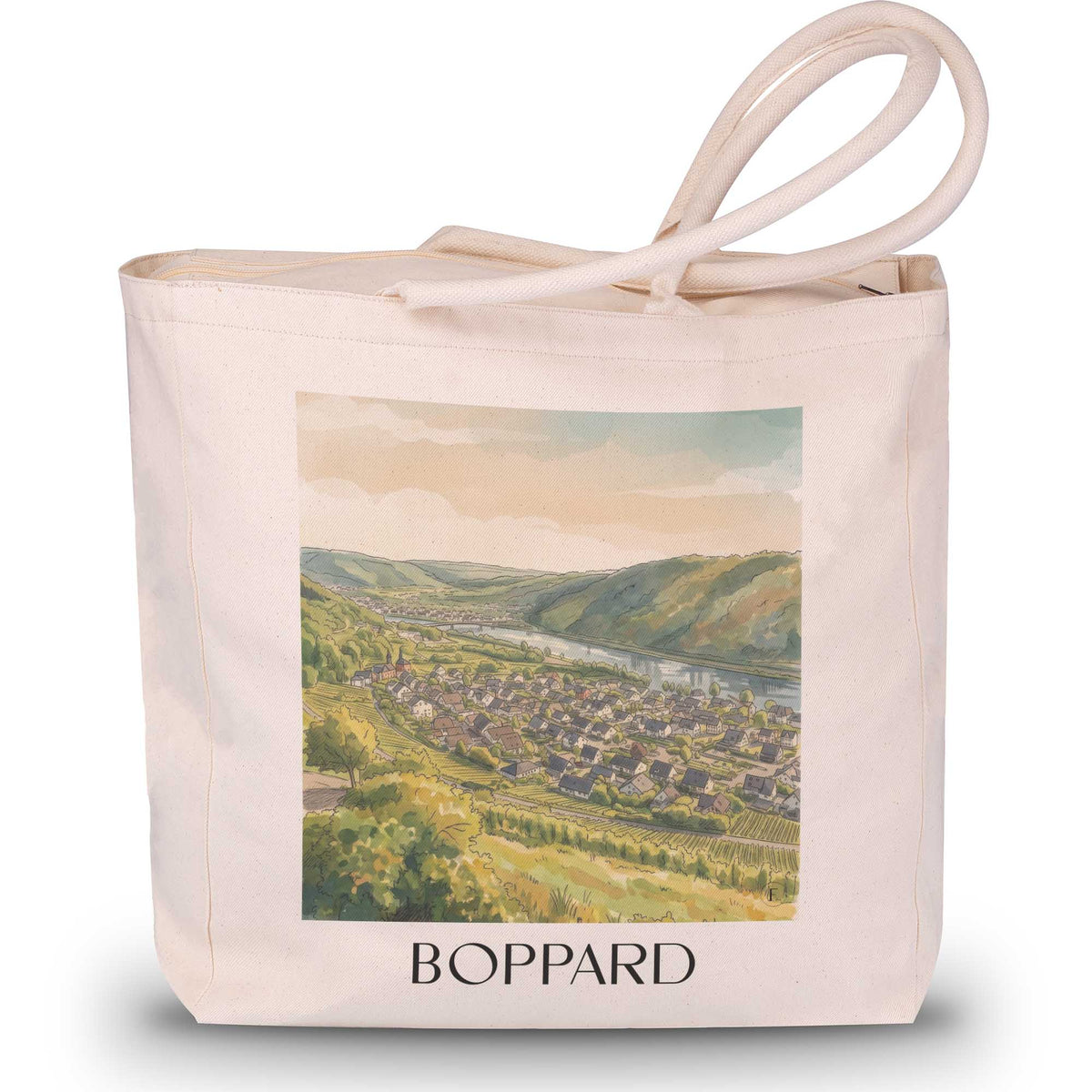boppard-mittelrhein-deutschland-einkaufstasche-aquarell