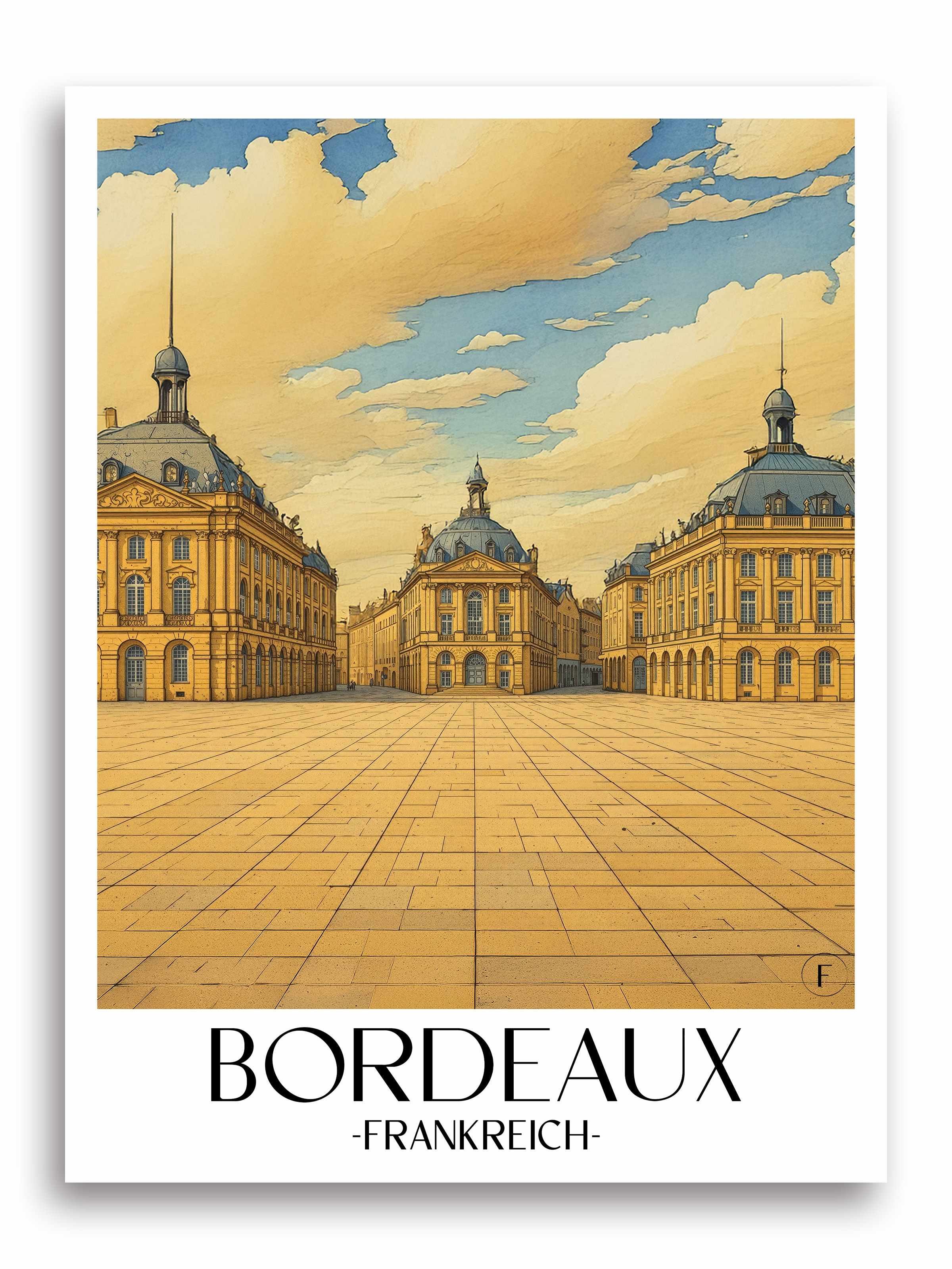 bordeaux-frankreich-poster-aquarell