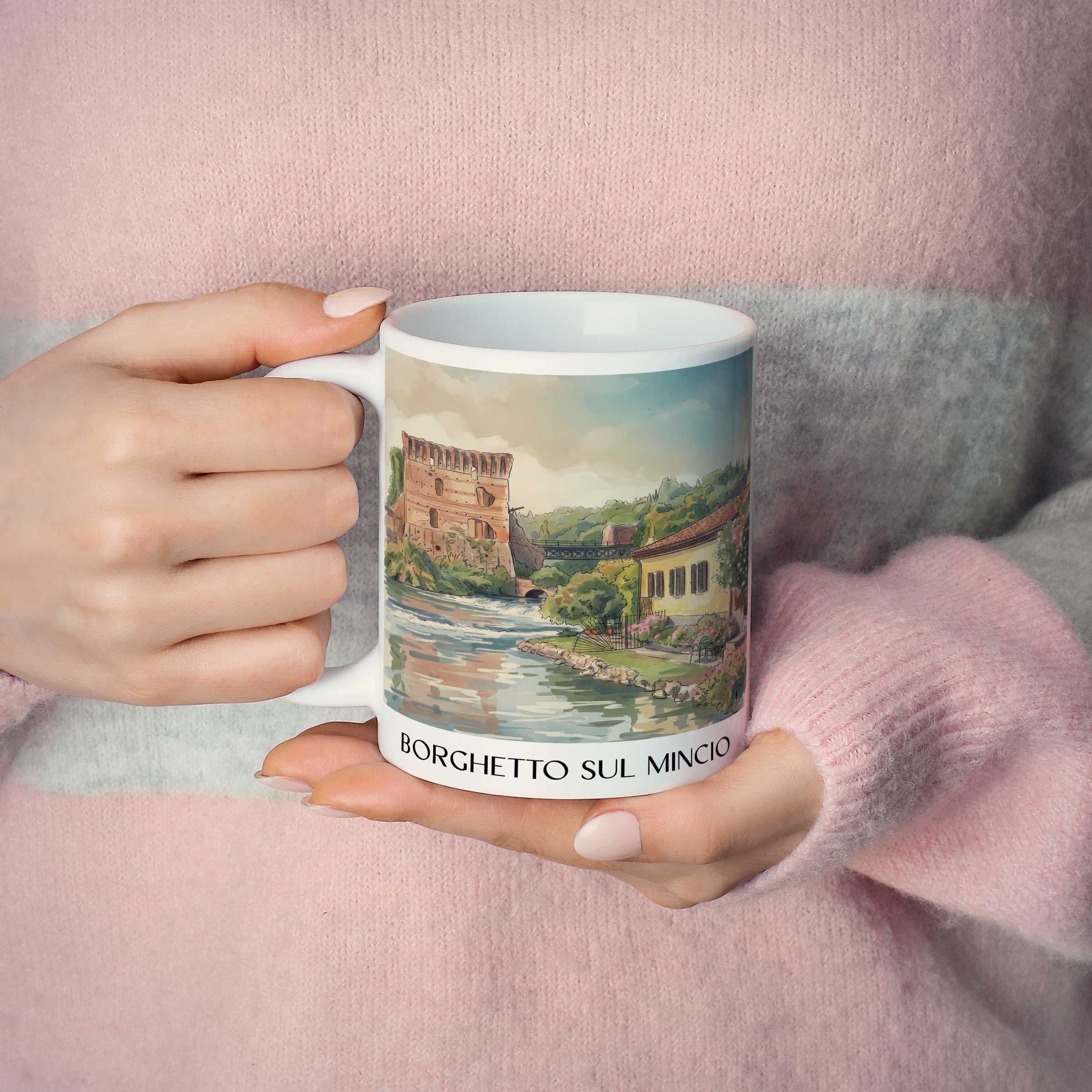 borghetto-sul-mincio-venetien-italien-kaffeebecher-aquarell