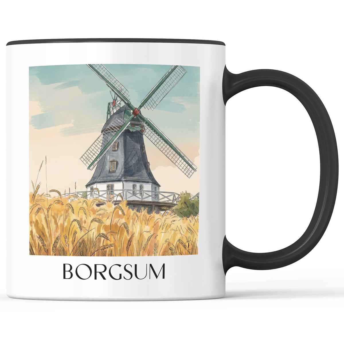 borgsum-schleswig-holstein-deutschland-kaffeebecher-aquarell
