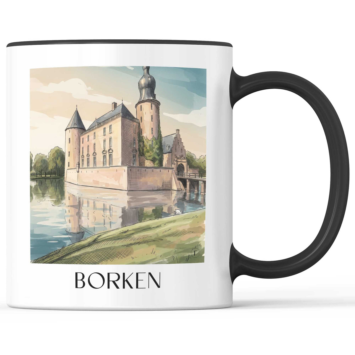 borken-münsterland-deutschland-kaffeebecher-aquarell