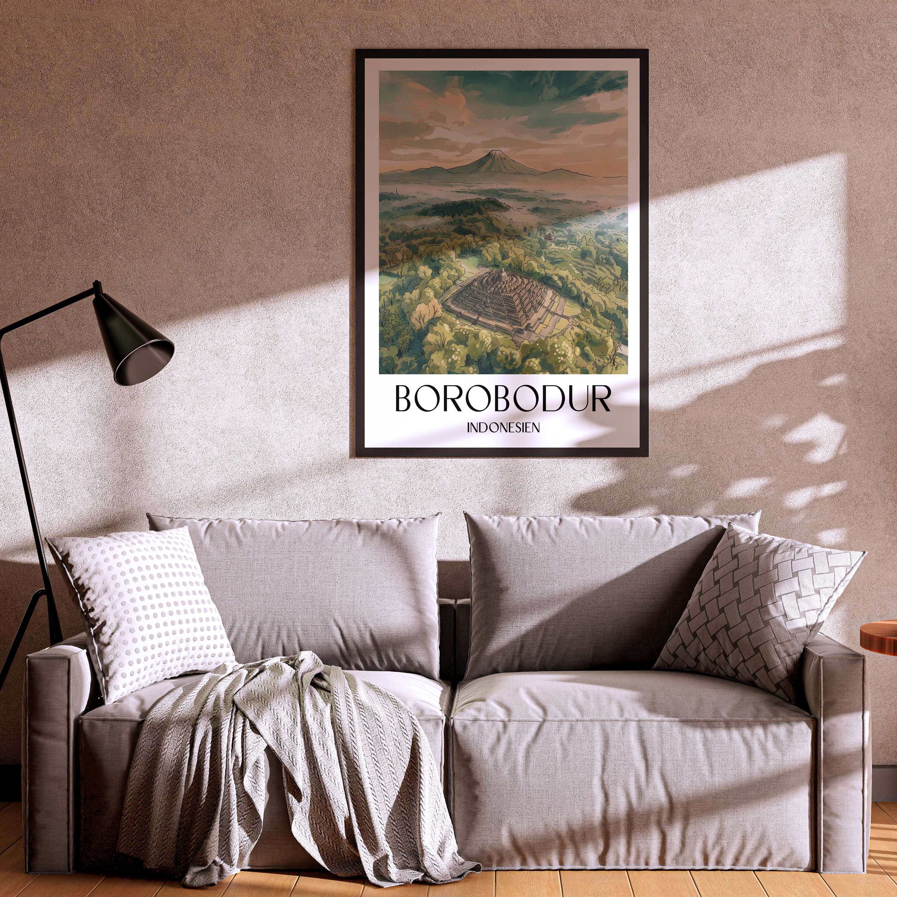 borobodur-indonesien-poster-aquarell