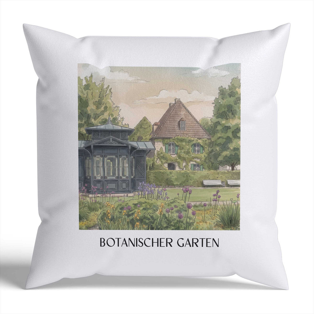 botanischer-garten-augsburg-deutschland-kissenbezug-aquarell