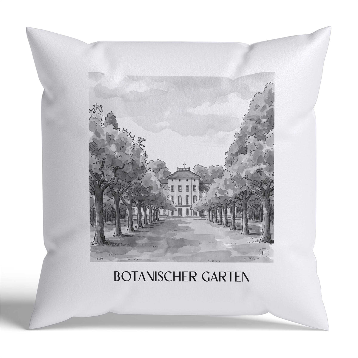 botanischer-garten-krefeld-deutschland-kissenbezug-aquarell-schwarz-weiss